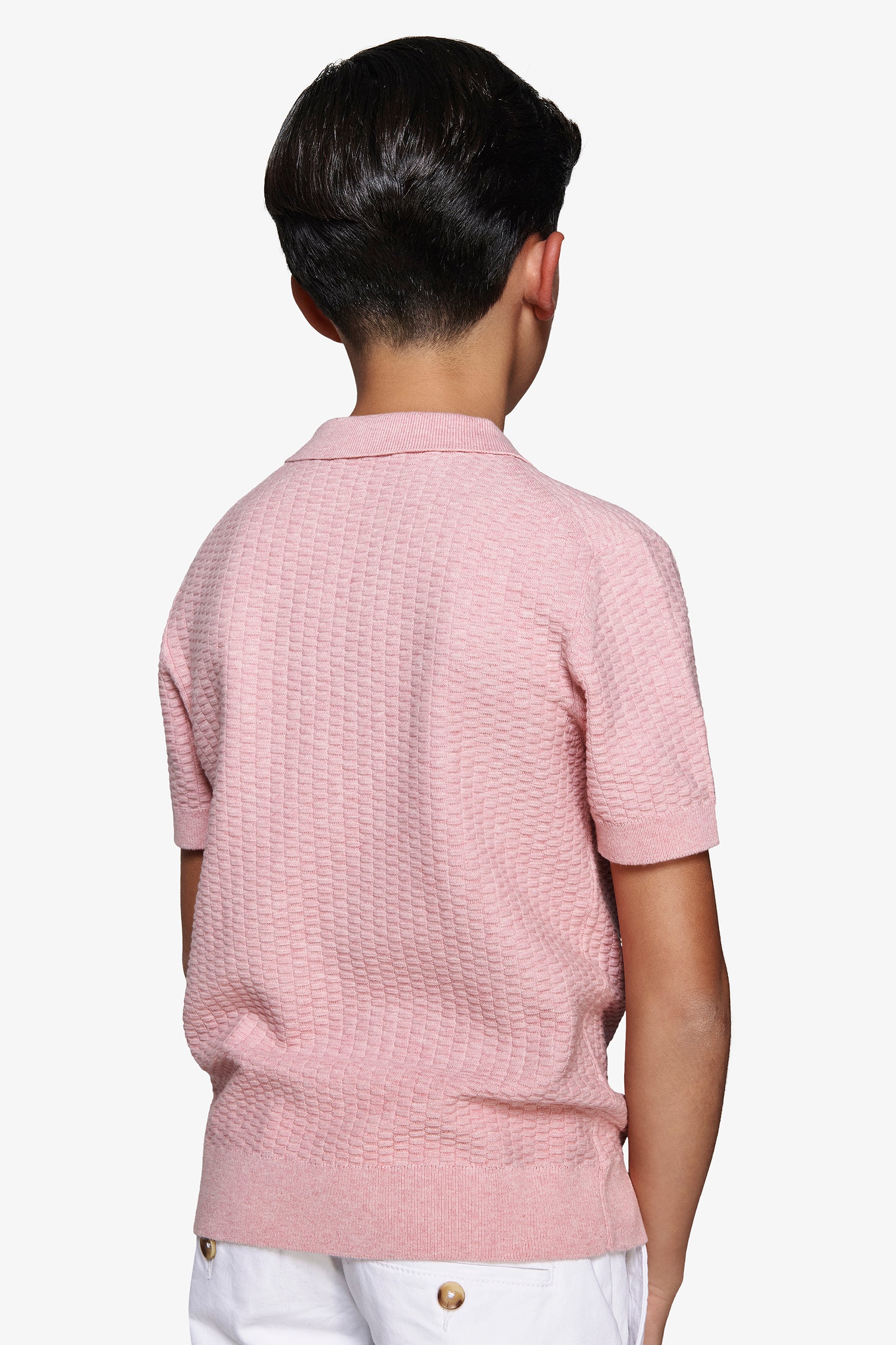 POLO M/C CO BOTTONI PUNTO DADINO ROSA-Dan John