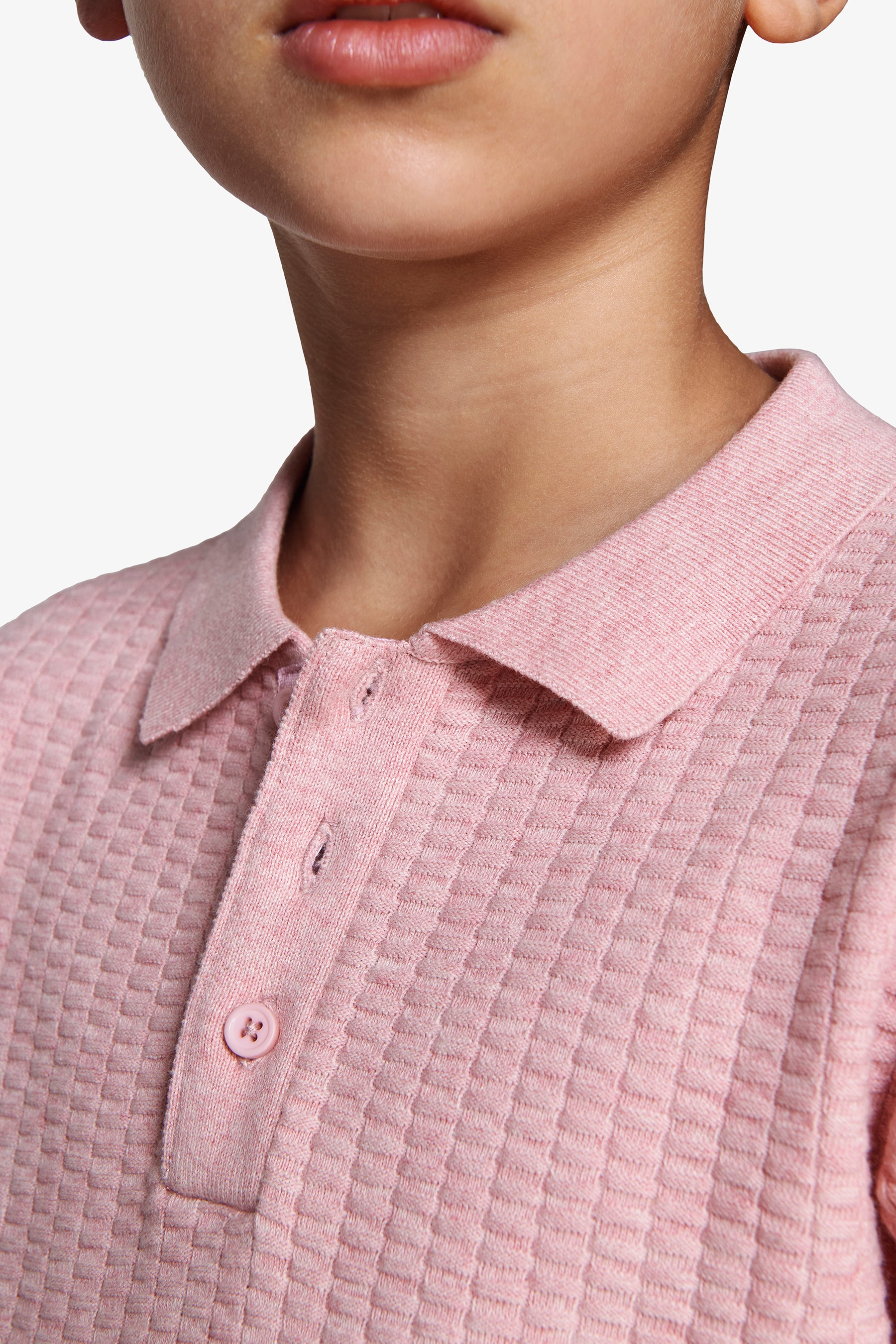 POLO M/C CO BOTTONI PUNTO DADINO ROSA-Dan John