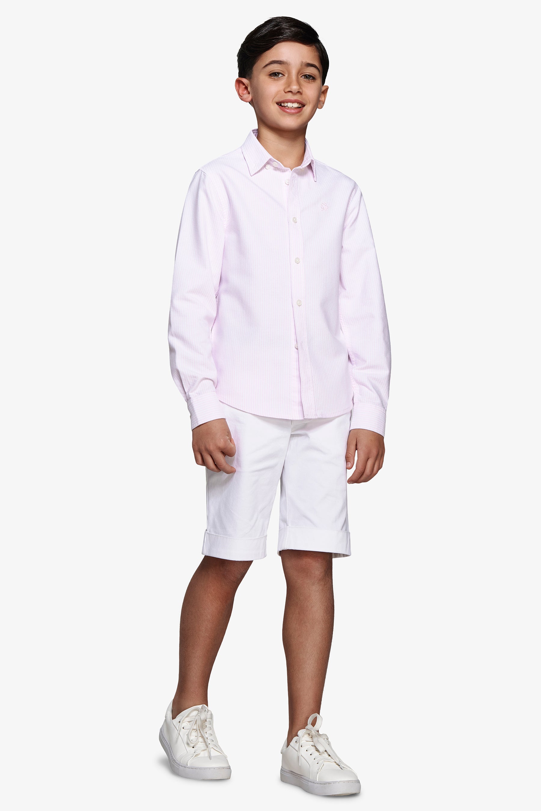 KIDS Pink striped Oxford shirt