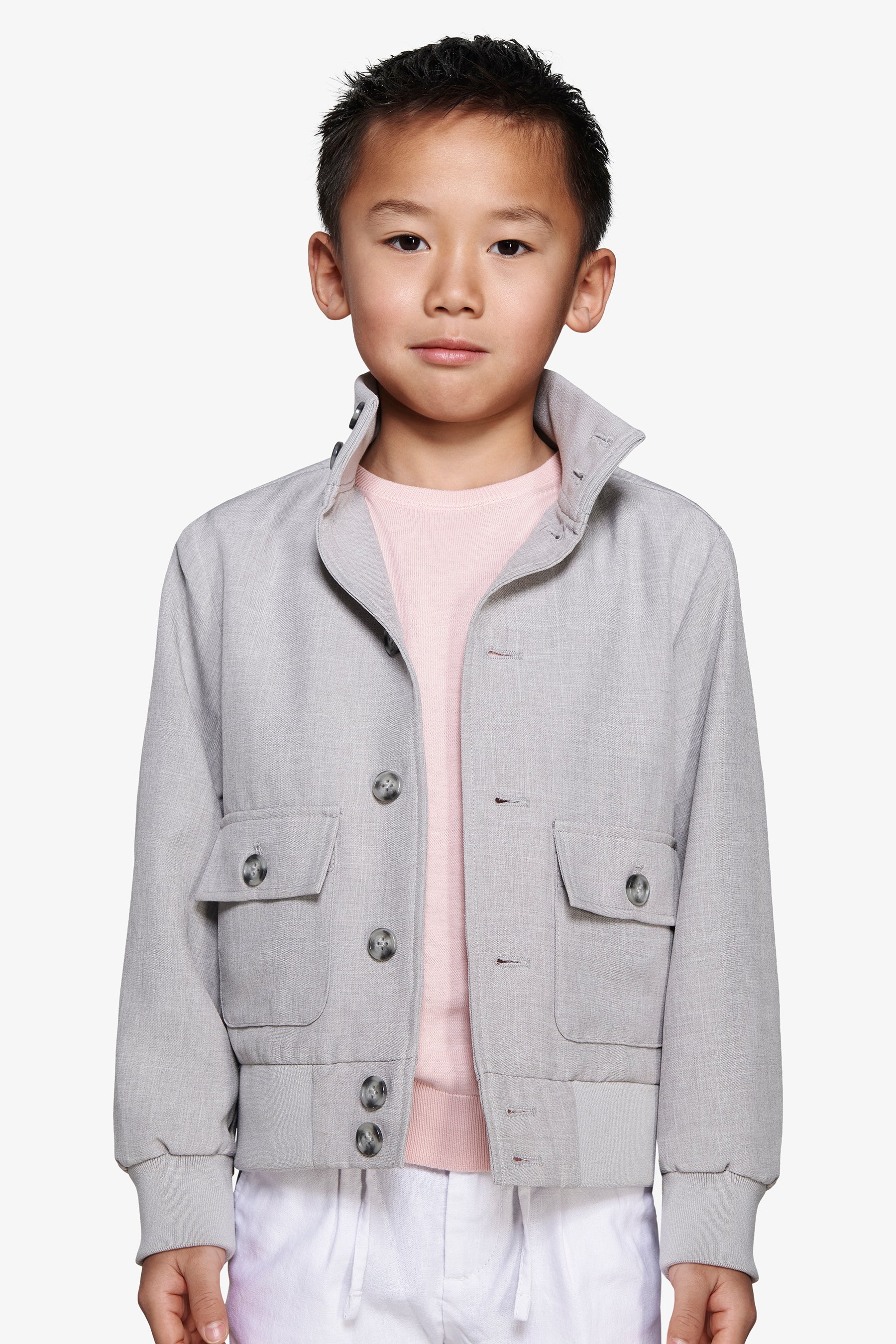 Bomber tela stretch grigio Kids-Dan John