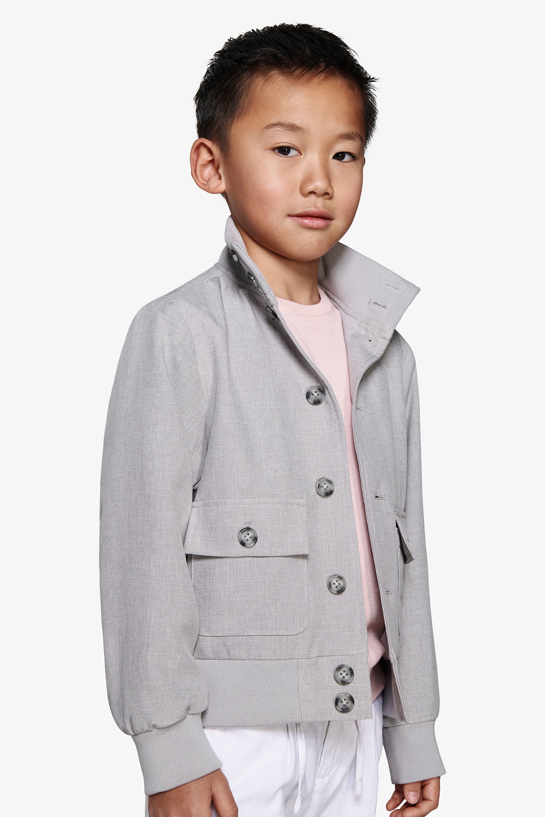Bomber tela stretch grigio Kids-Dan John
