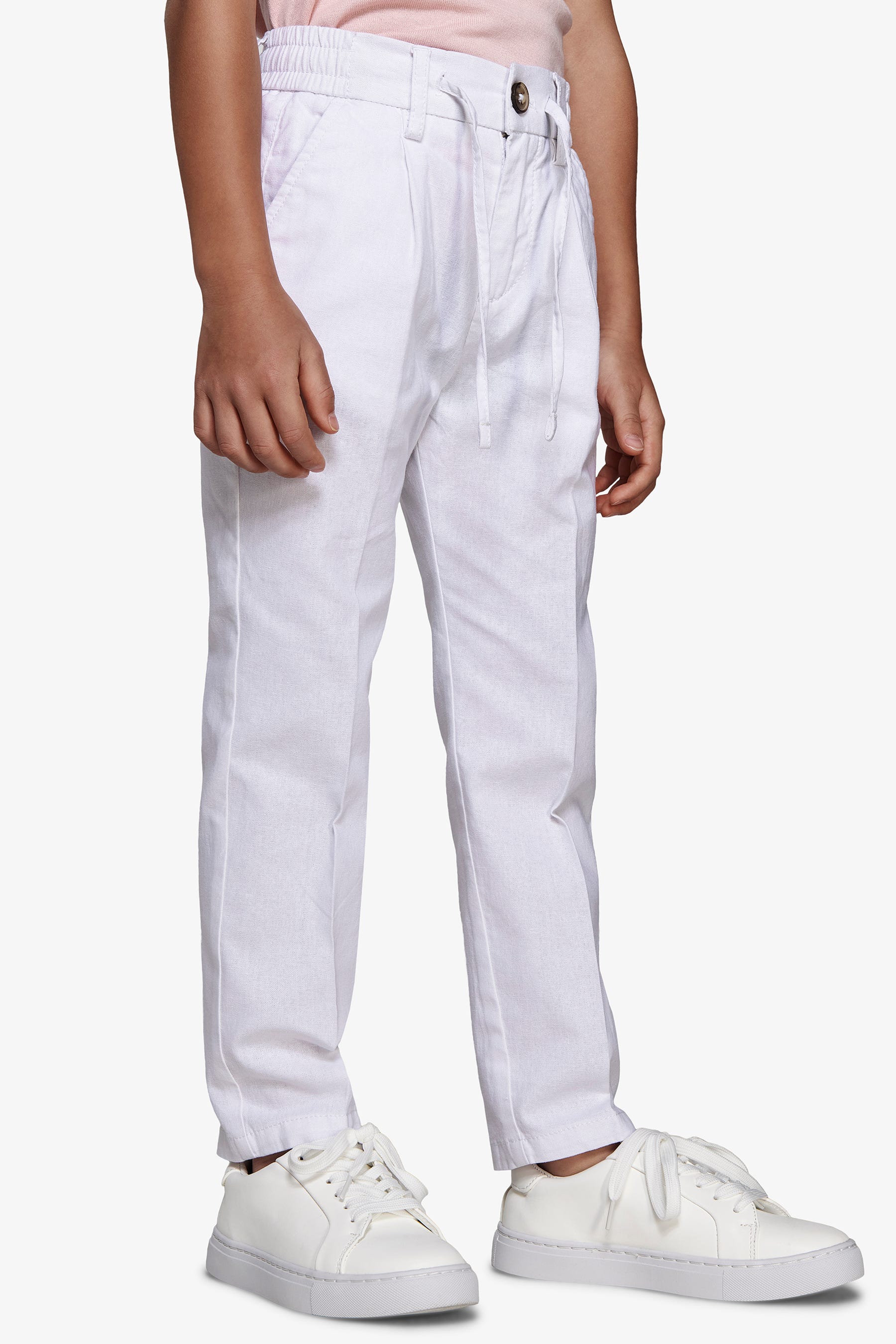 Pantalaccio misto lino bianco Kids-Dan John
