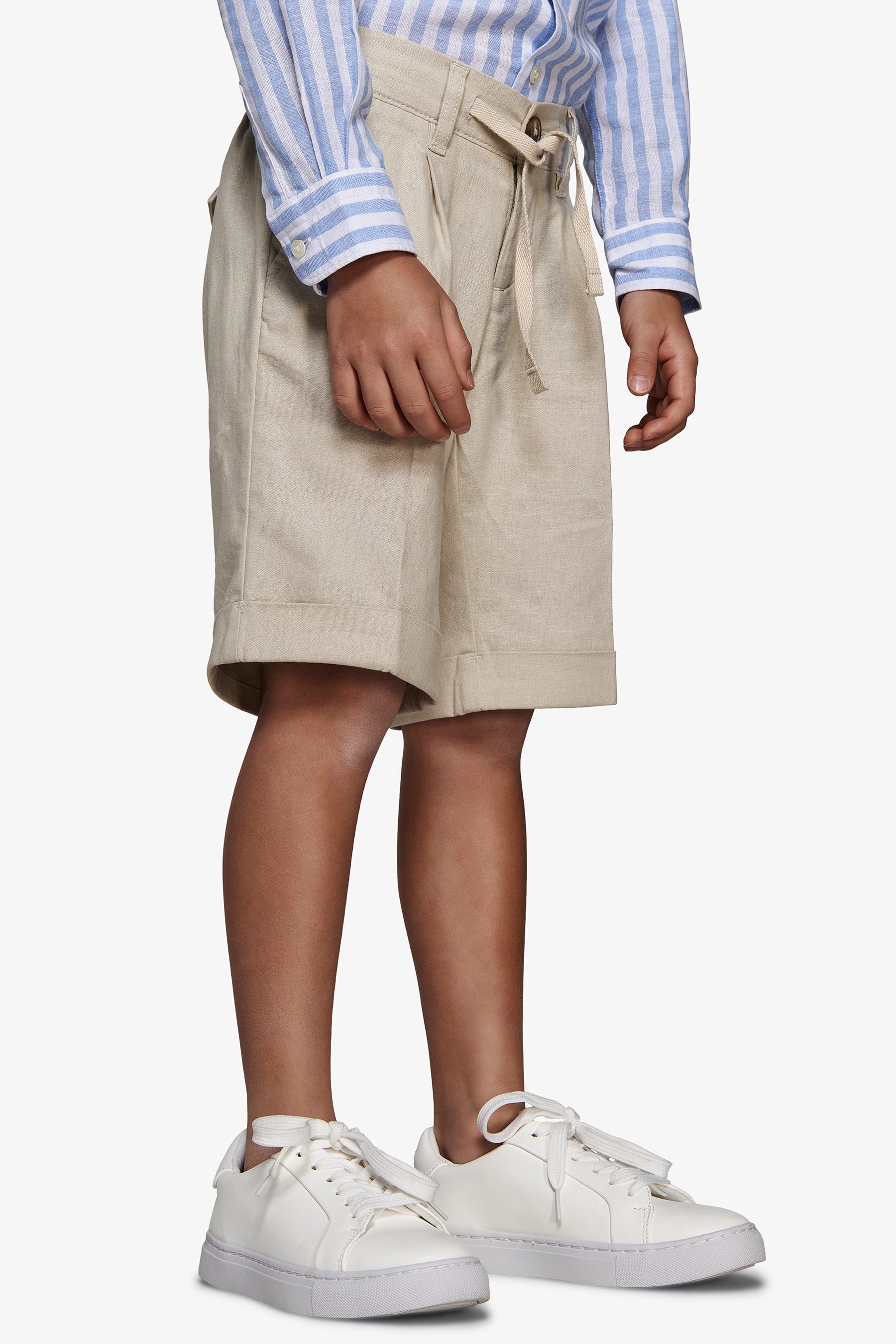 Bermuda misto lino sabbia Kids