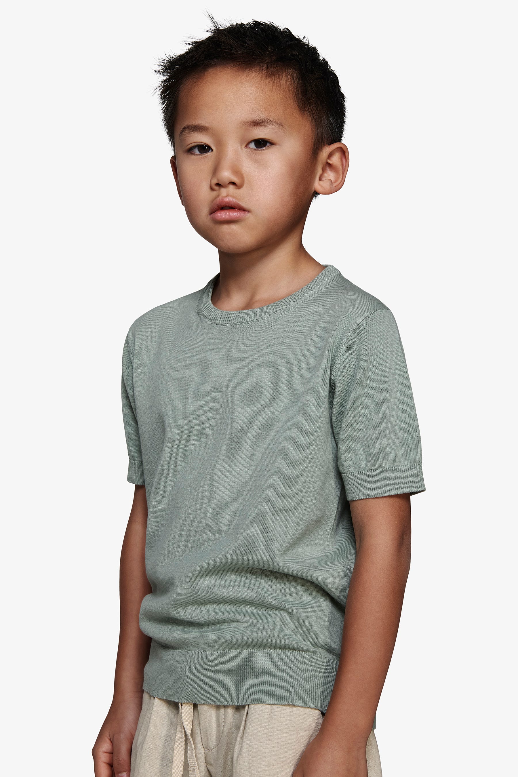 T-shirt in maglia verde Kids-Dan John