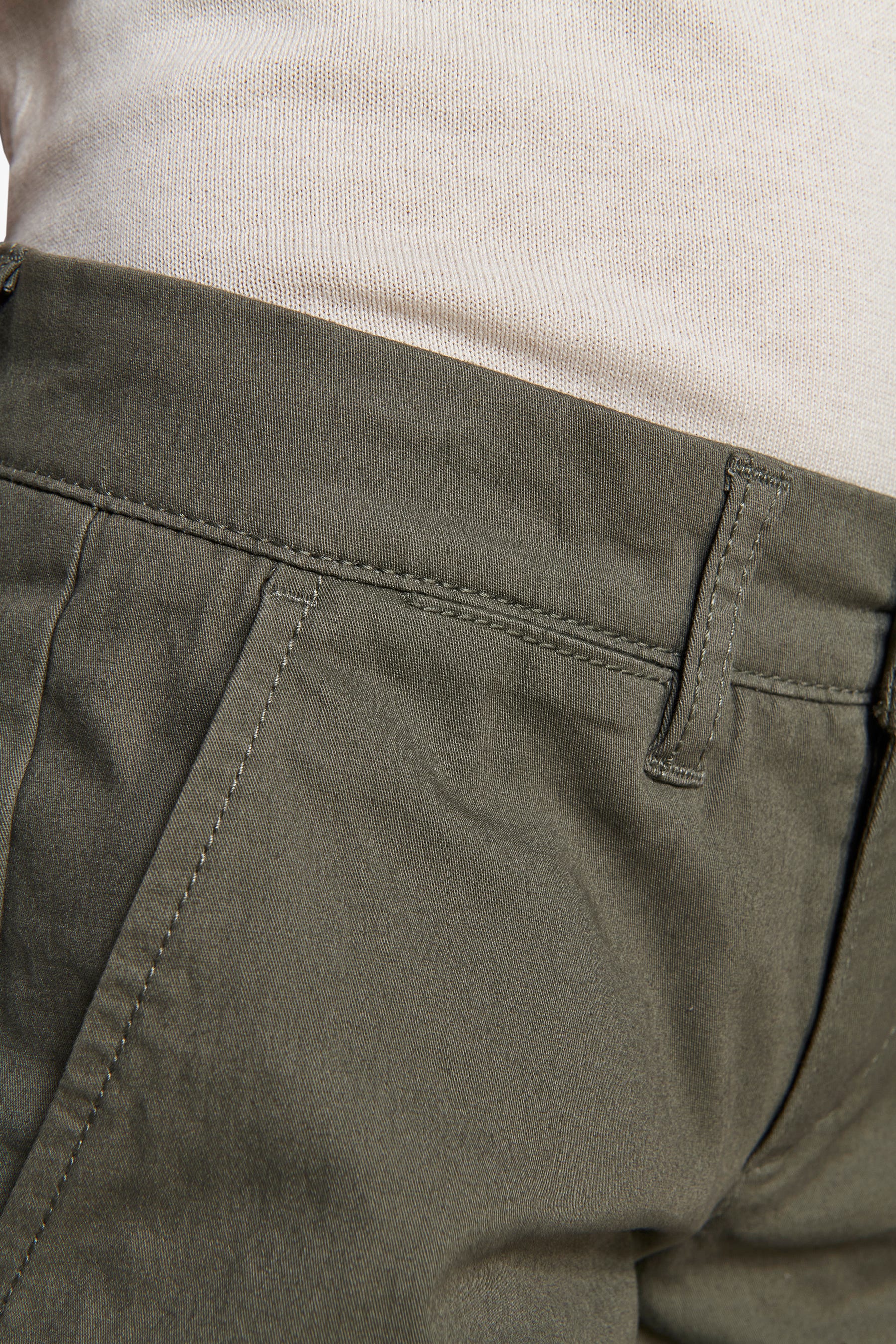 Bermuda chino basic in cotone verde Kids-Dan John