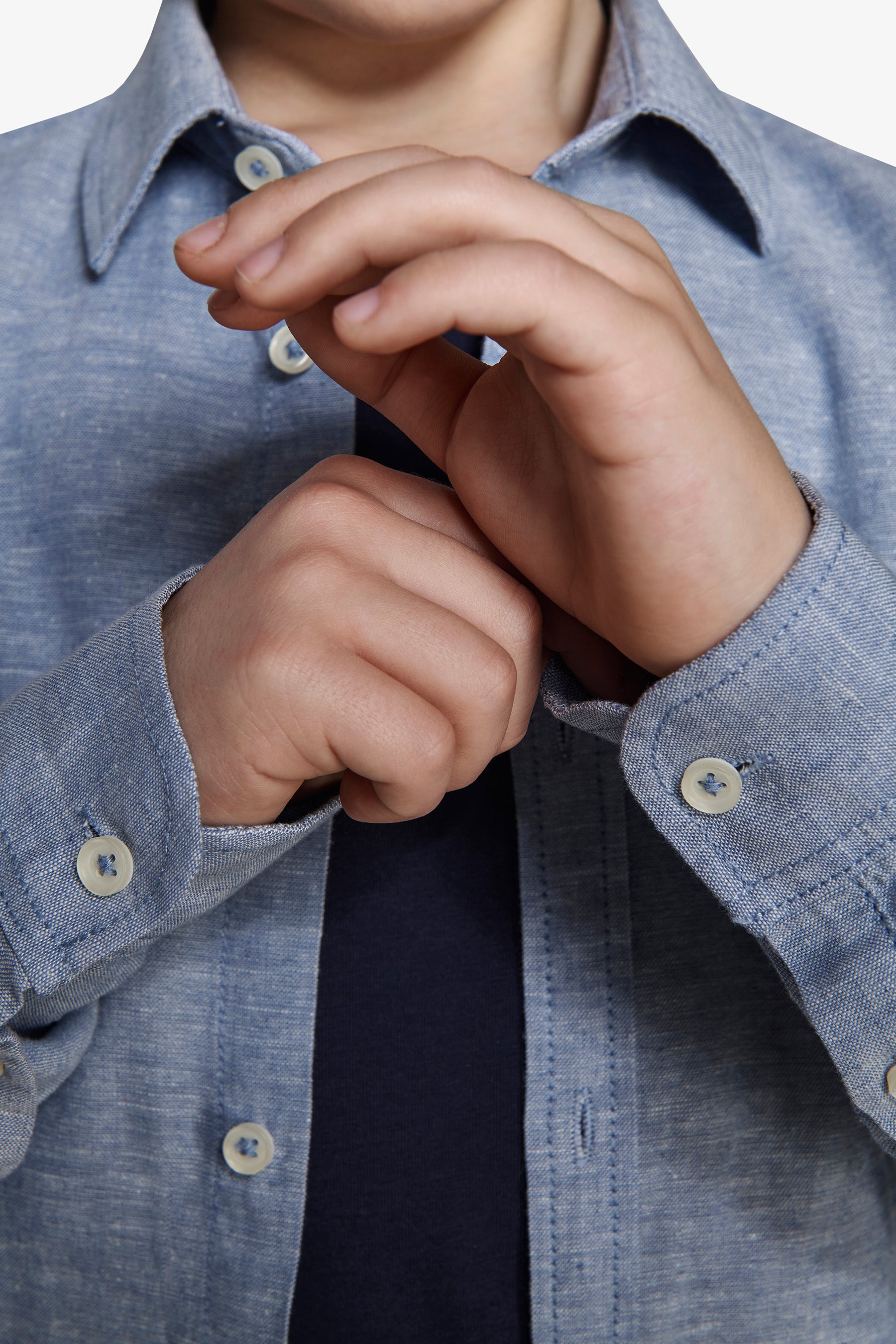 Camicia misto lino relaxed avion Kids-Dan John