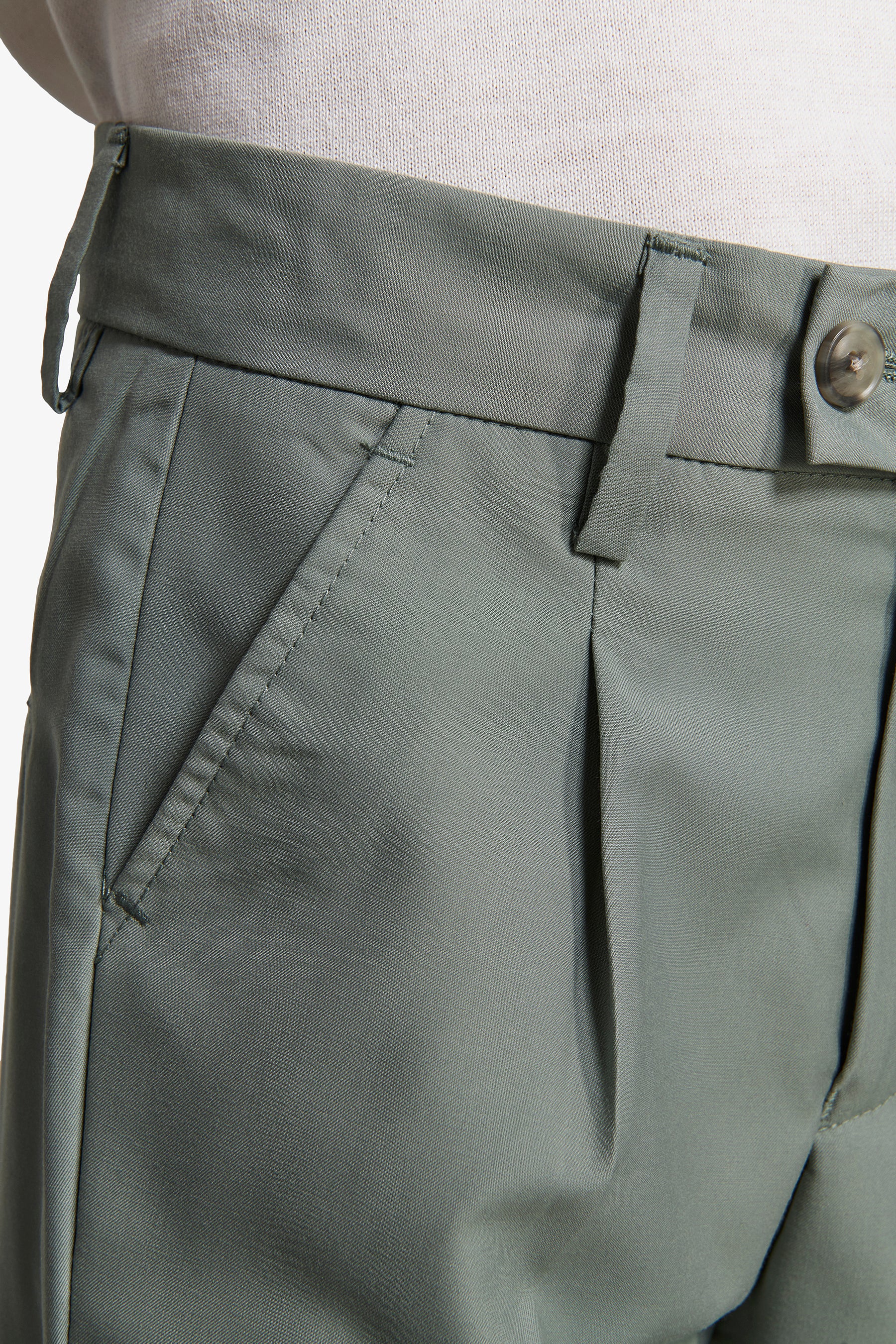 Pantalon en sergé vert sauge Kids