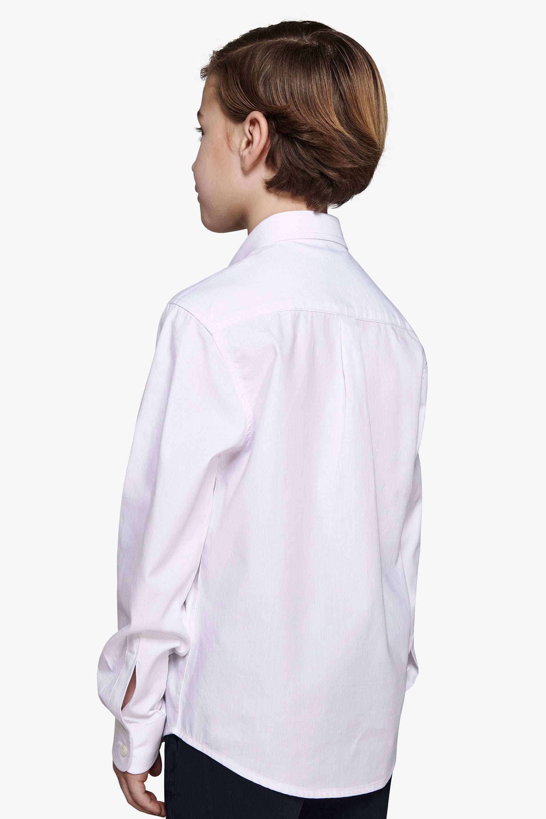 Camicia oxford button down bianca Kids-Dan John
