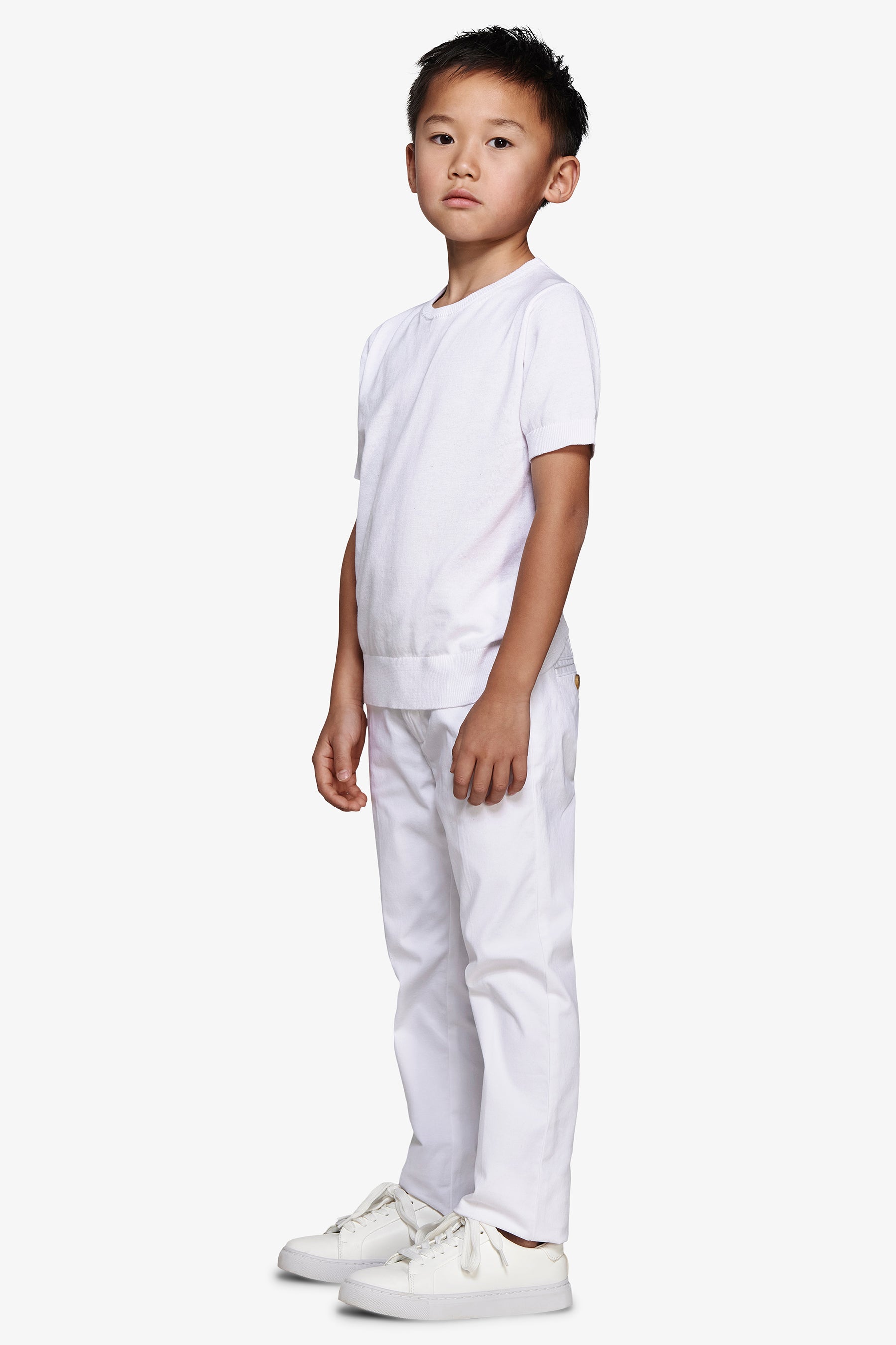 T-shirt in maglia bianca Kids