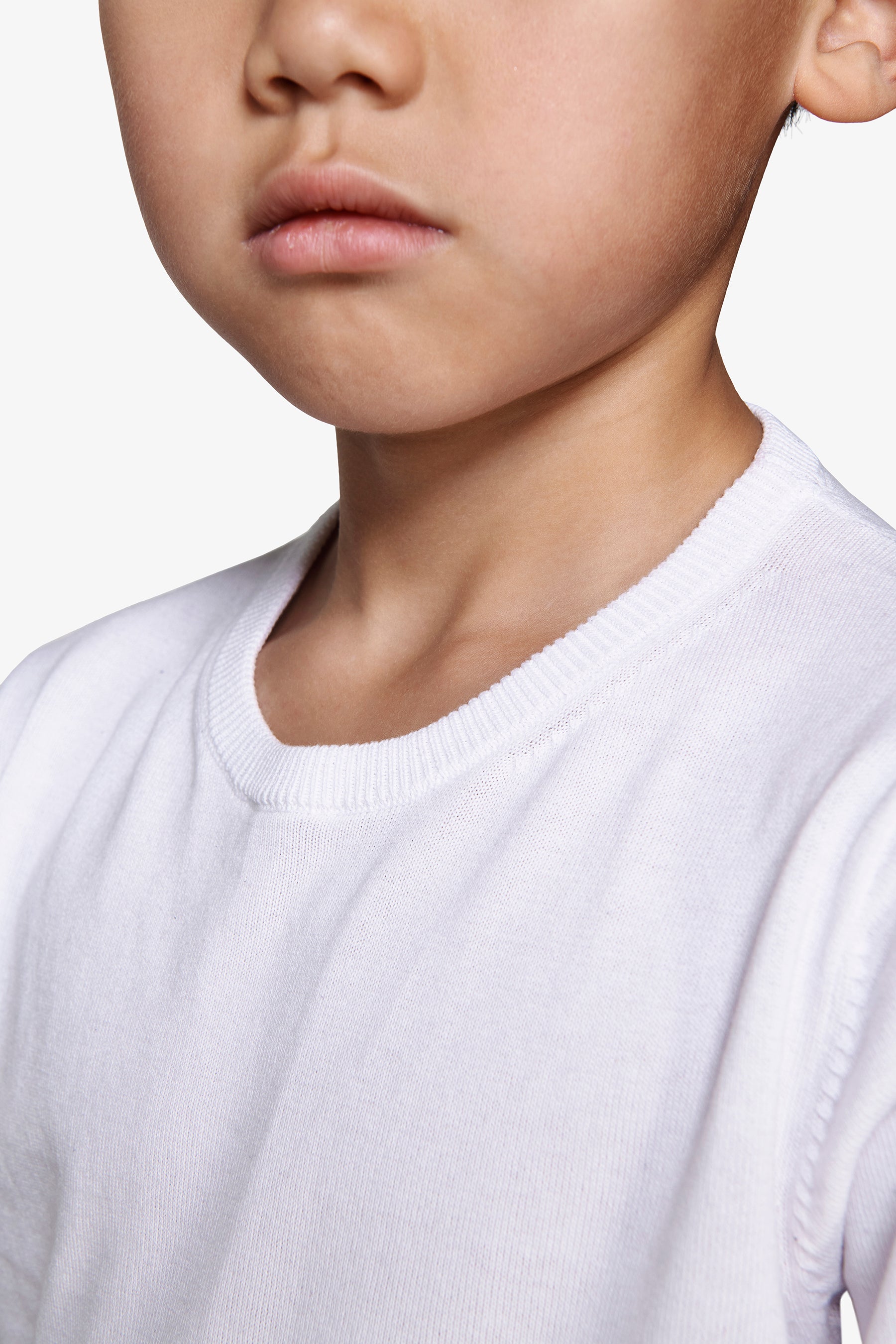 T-shirt blanc en maille Kids