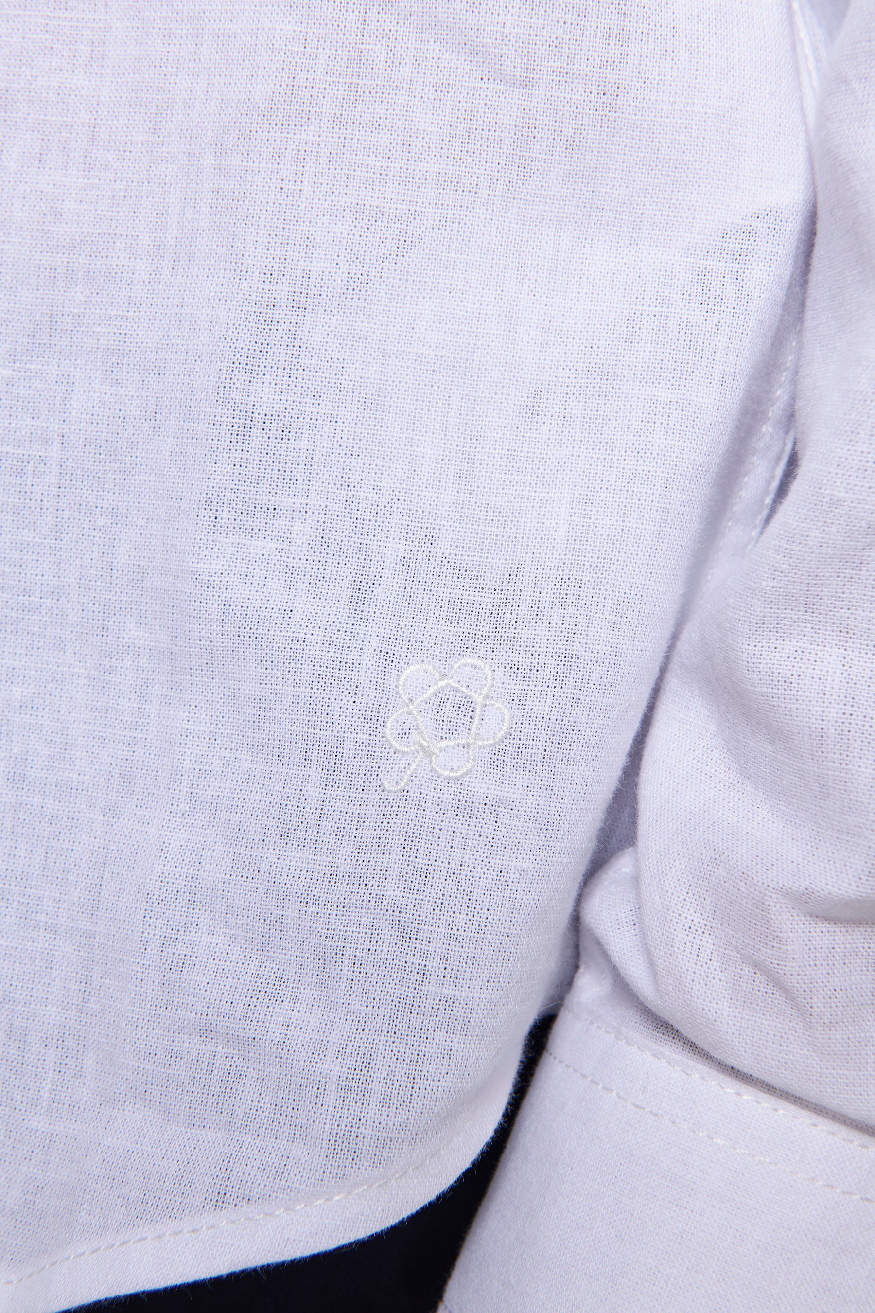 Camicia misto lino relaxed bianca Kids-Dan John