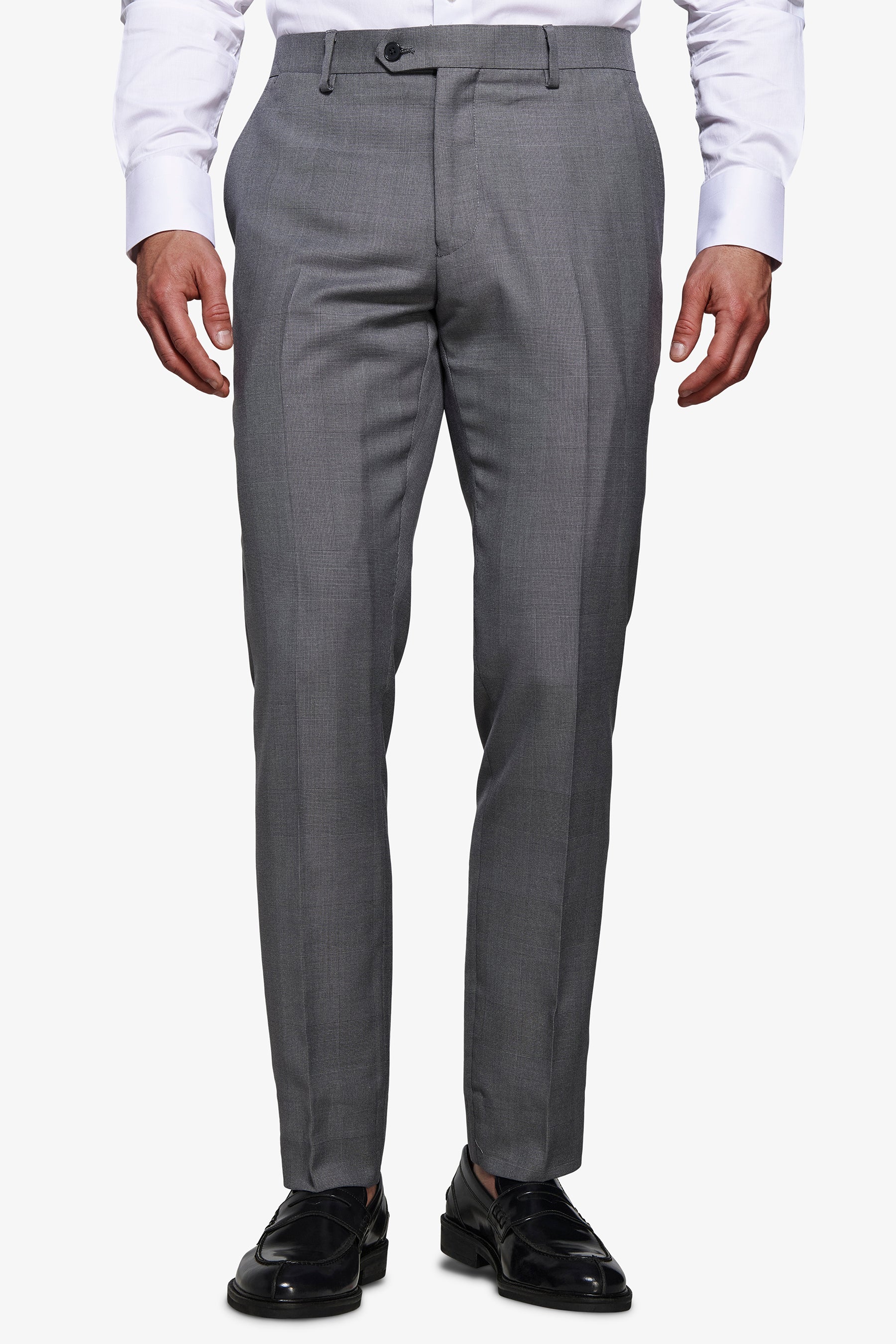 Gray Prince of Wales trousers