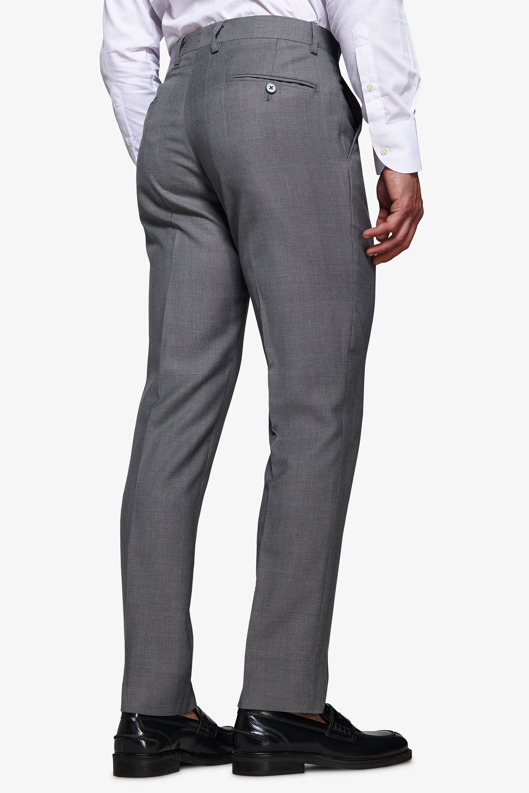 Gray Prince of Wales trousers