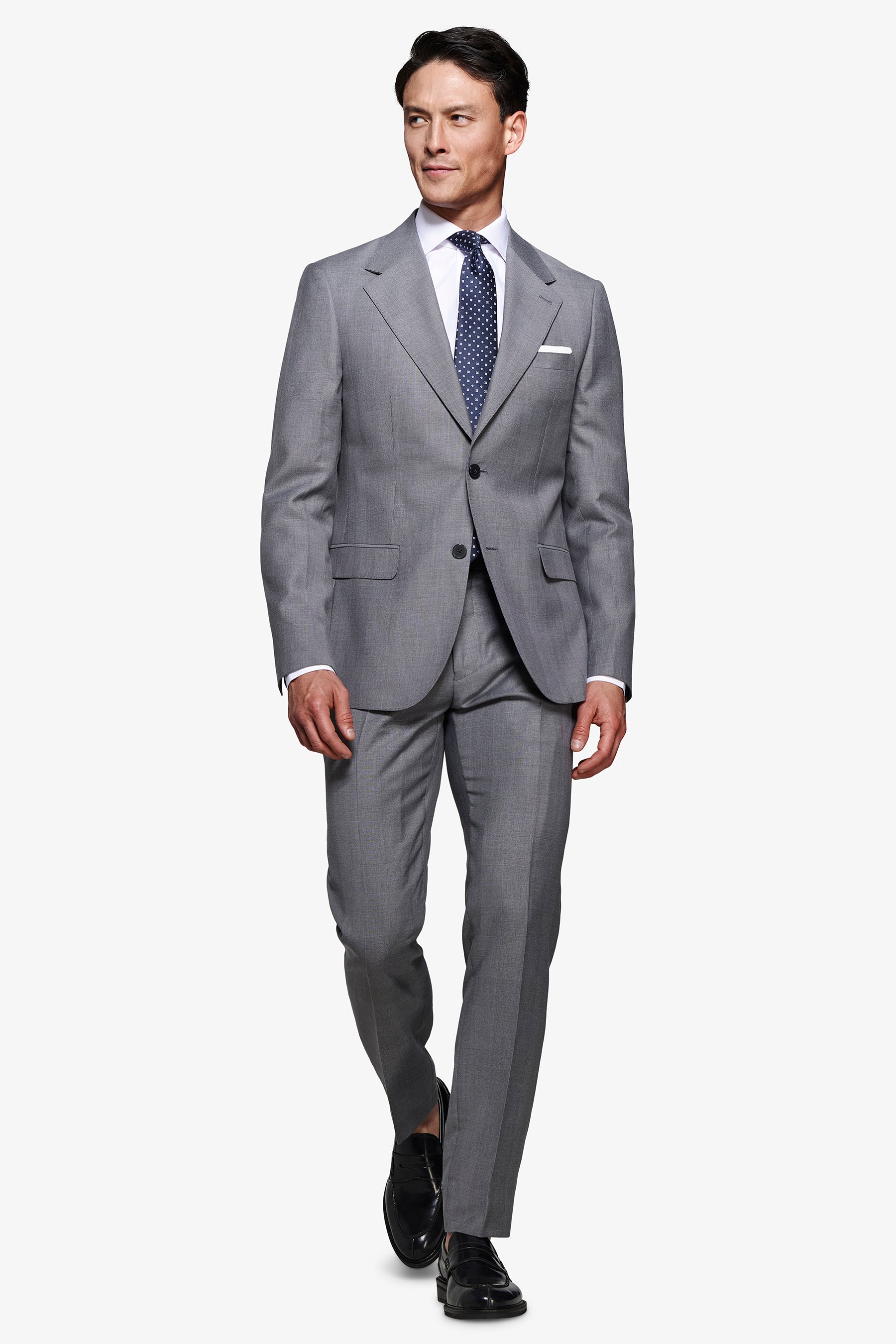 Jacke mit Prinz von Wales-Muster in Grau