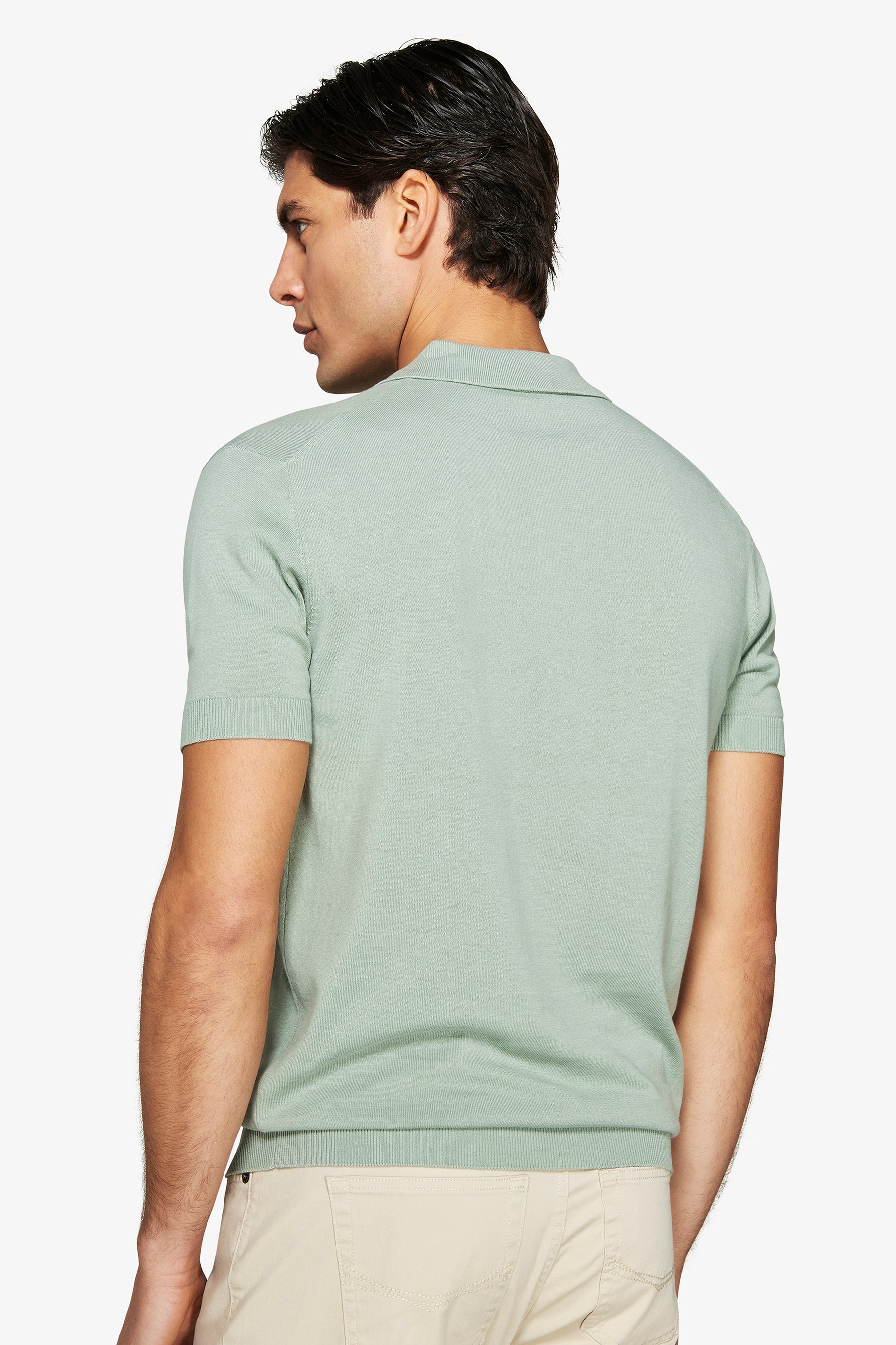 Light green knit polo