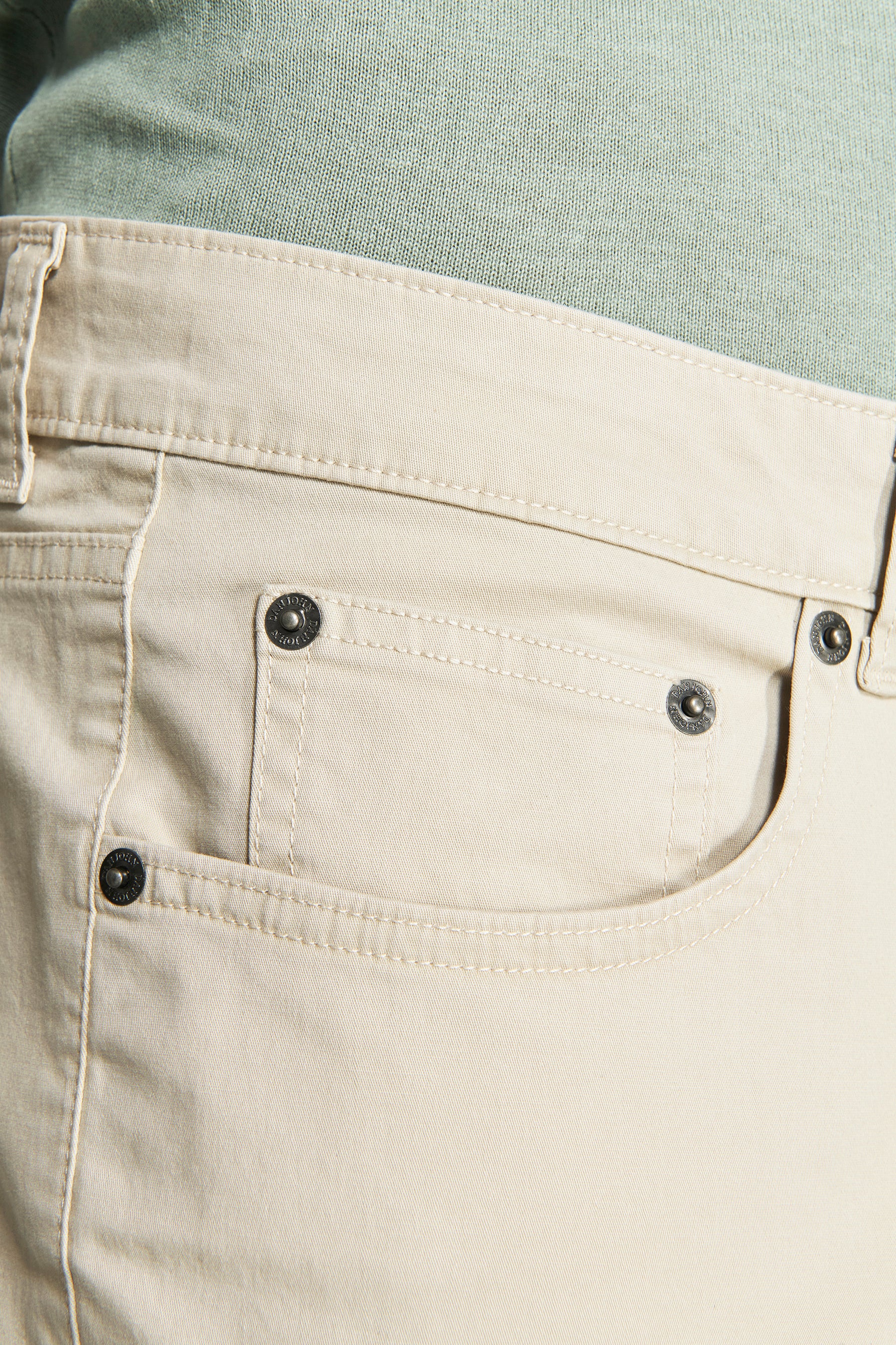 5-Pocket-Hose aus Gabardine in Sandfarbe