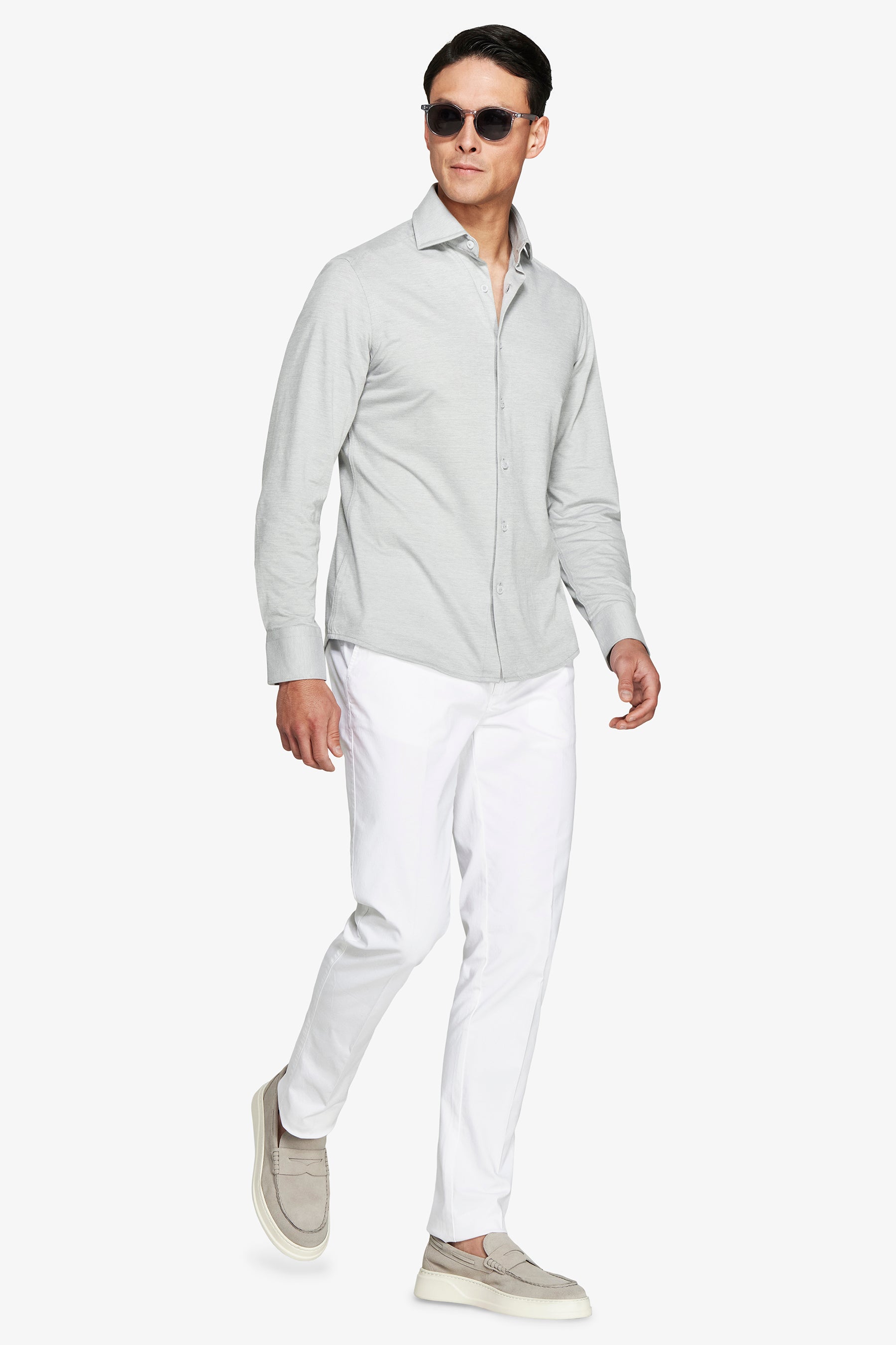 Camicia piquet grigia-Dan John