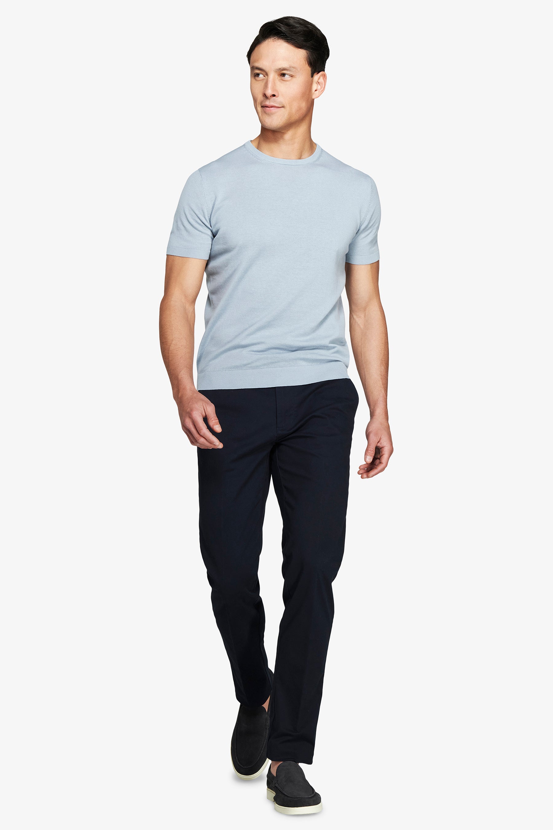 Light blue knit t-shirt