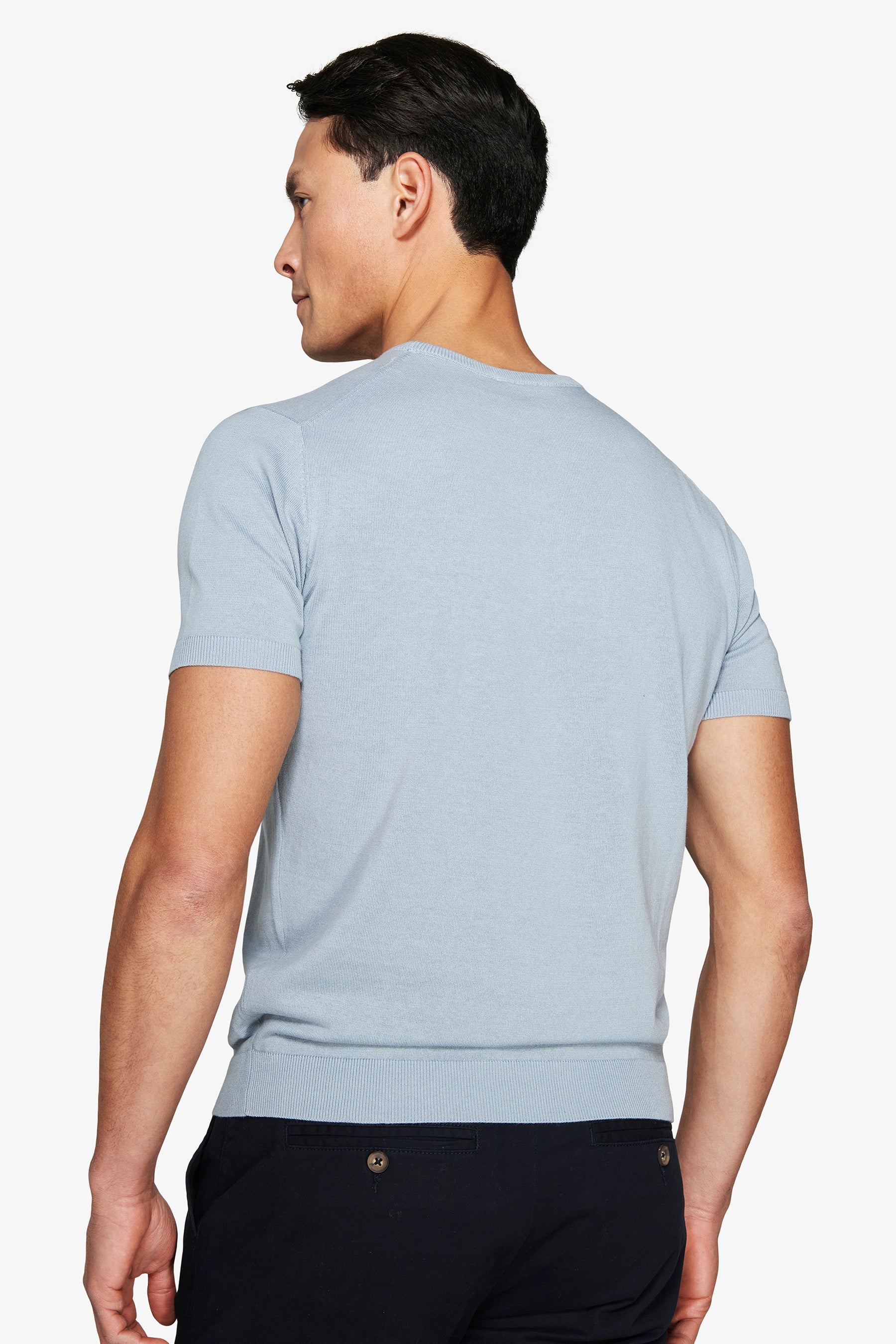 Light blue knit t-shirt