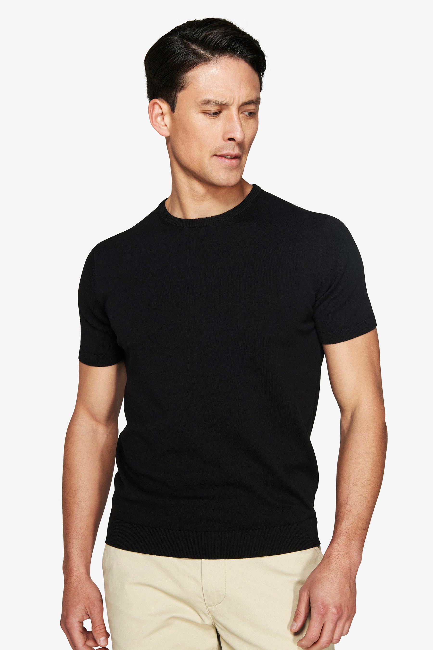 Black knit t-shirt