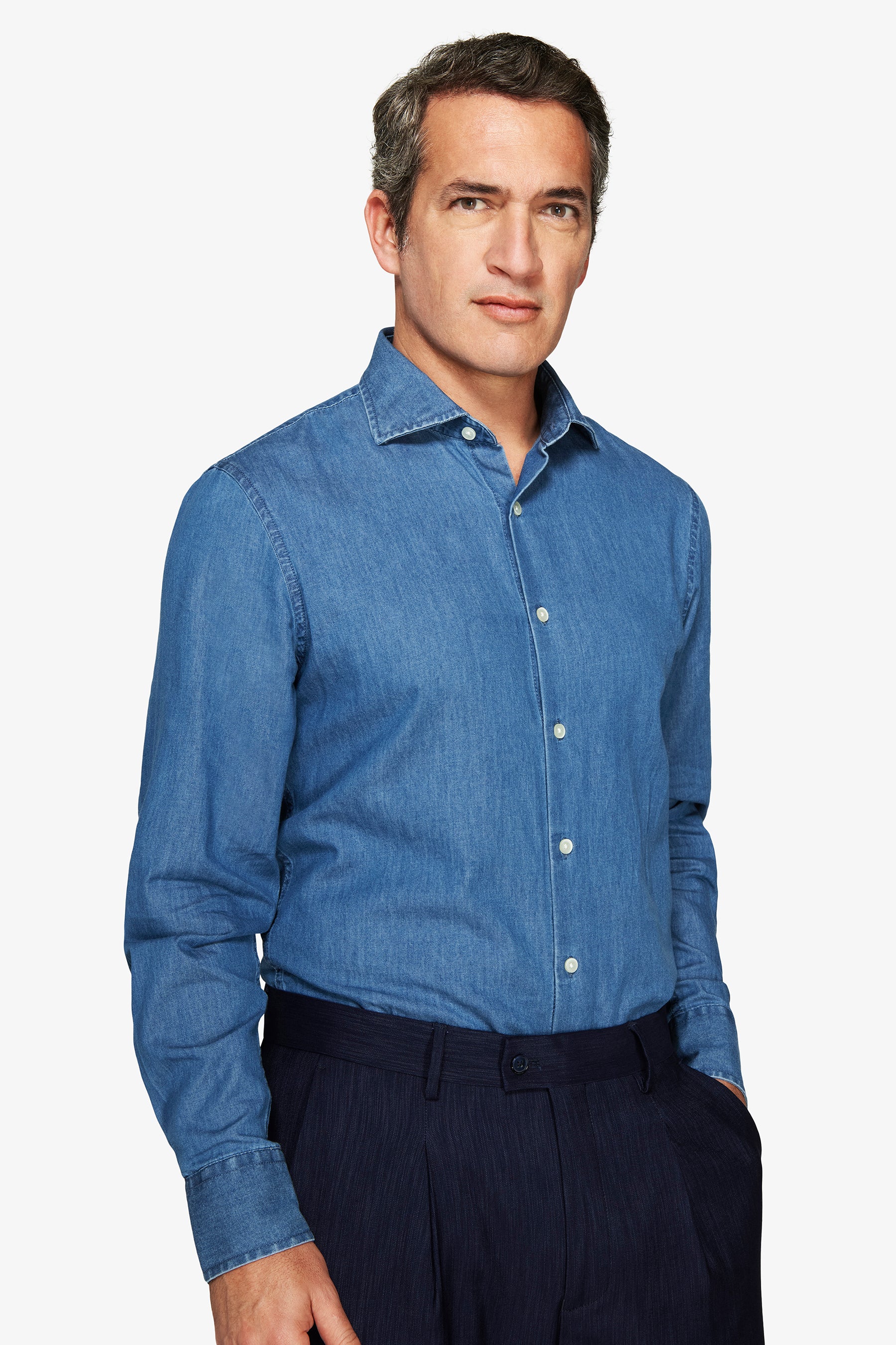 Camicia denim chambray