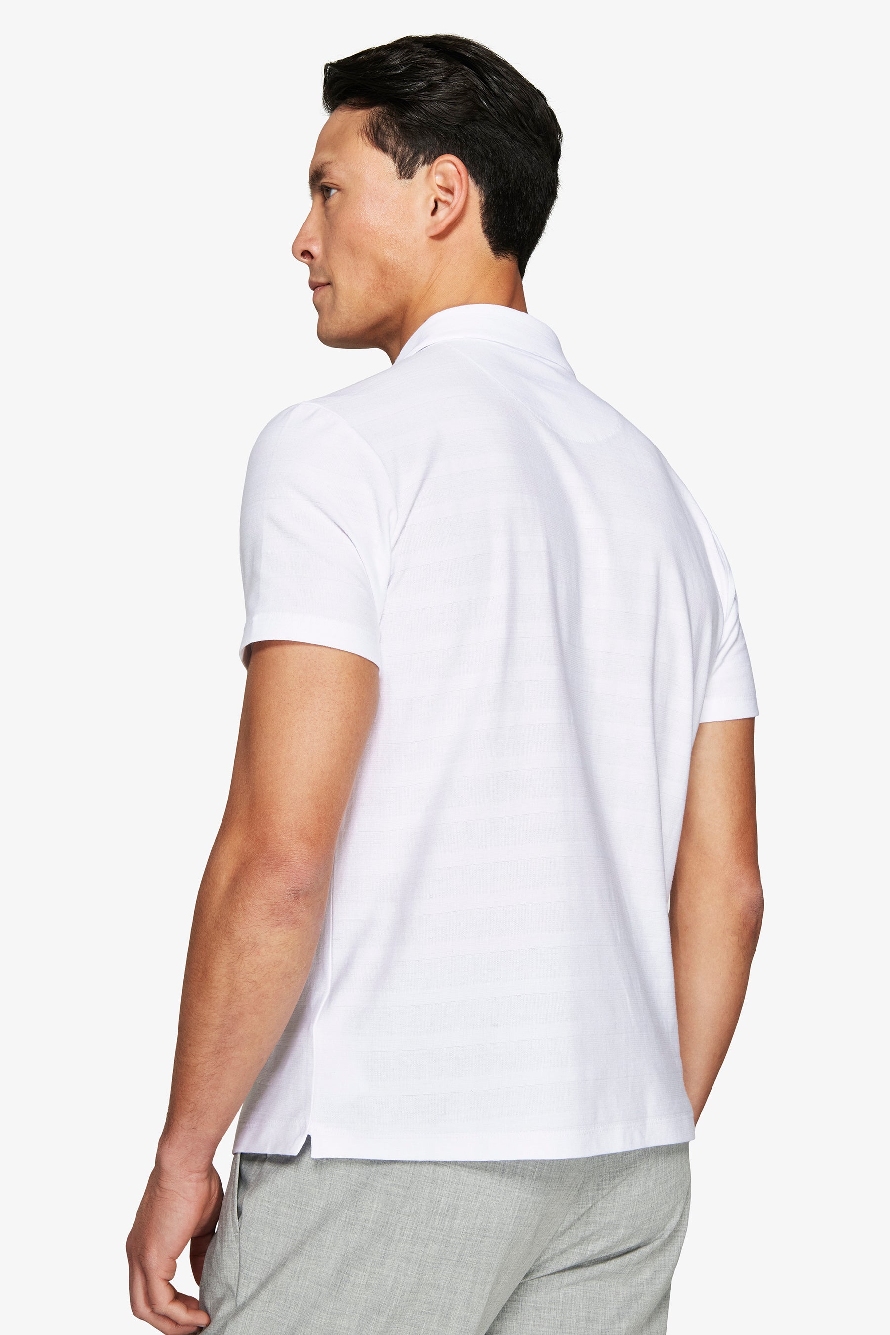 Polo jersey armaturata bianca-Dan John