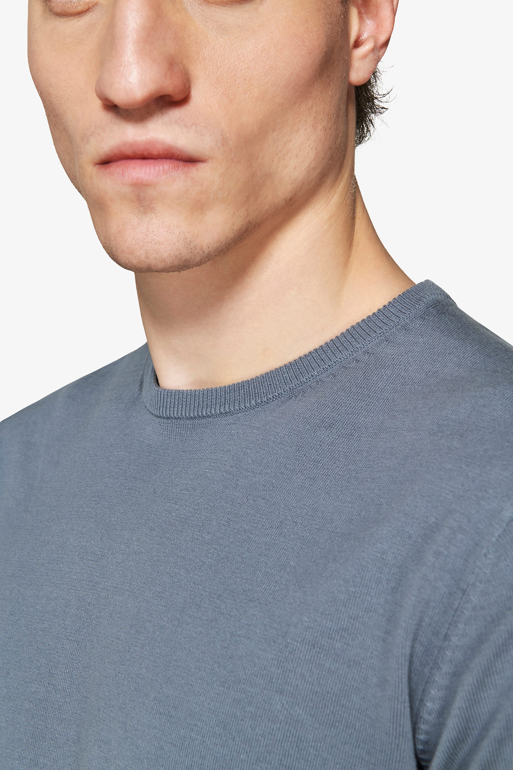 T-shirt in maglia basic in cotone avion-Dan John