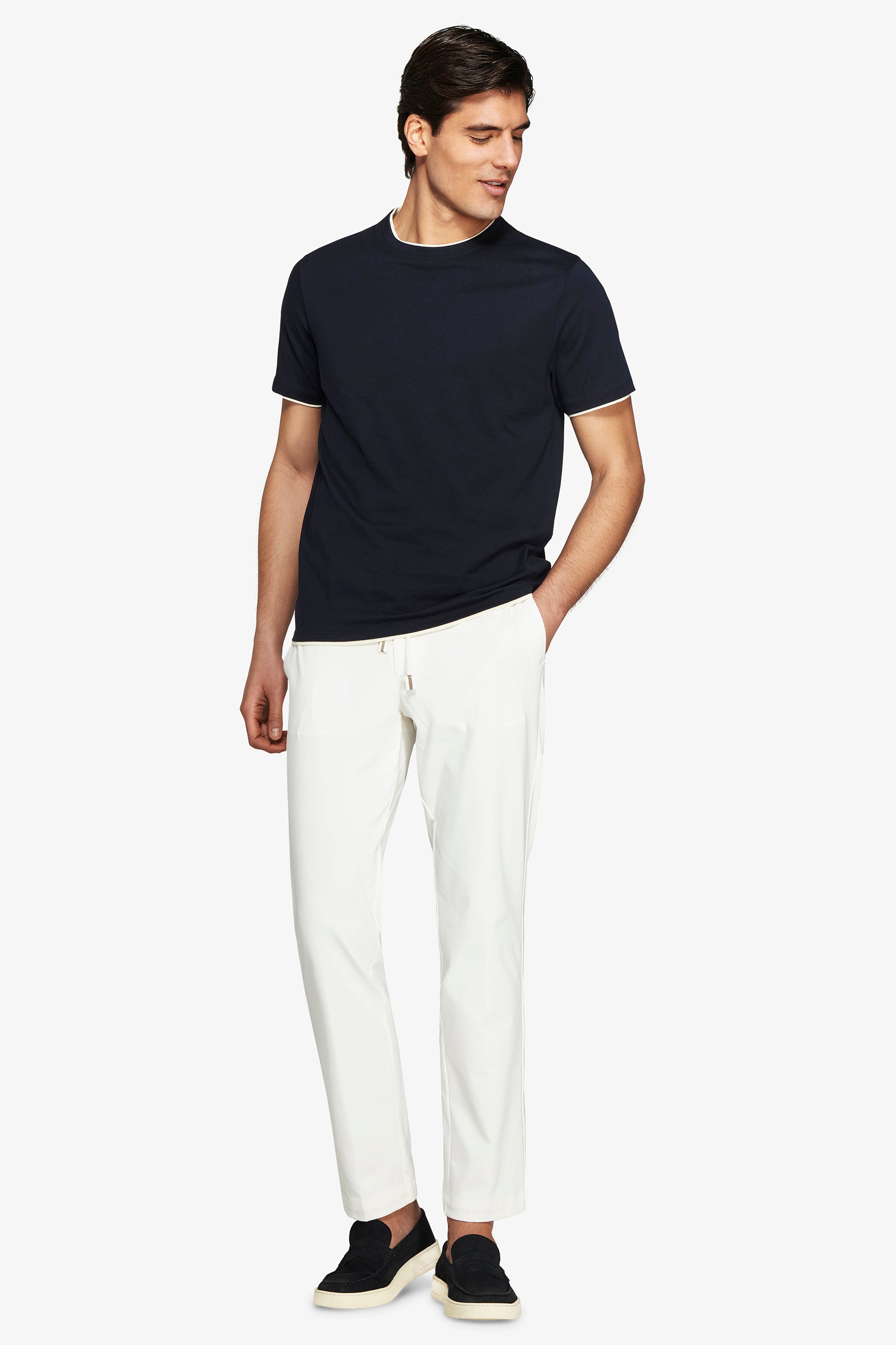 DNJ Blue lightweight cotton t-shirt