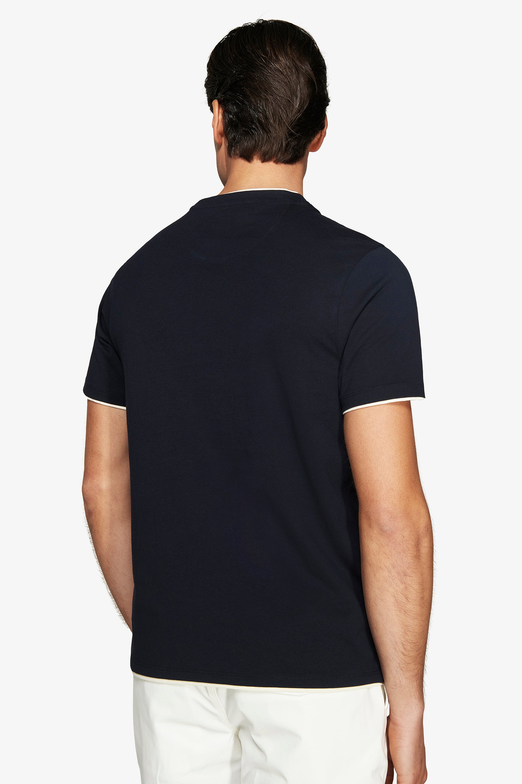 DNJ Blue lightweight cotton t-shirt