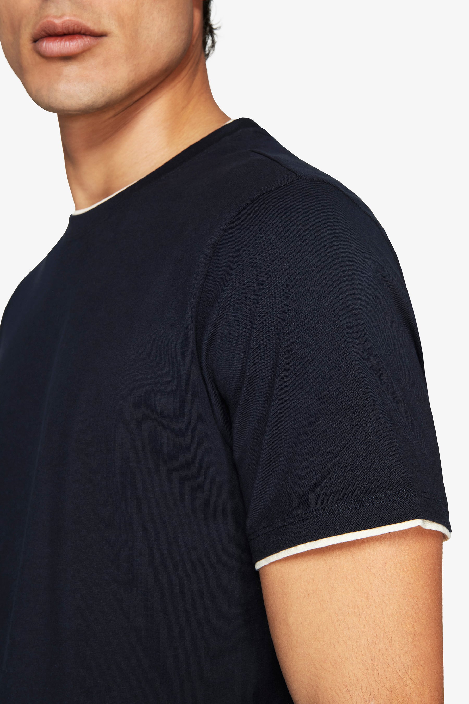 DNJ Blue lightweight cotton t-shirt