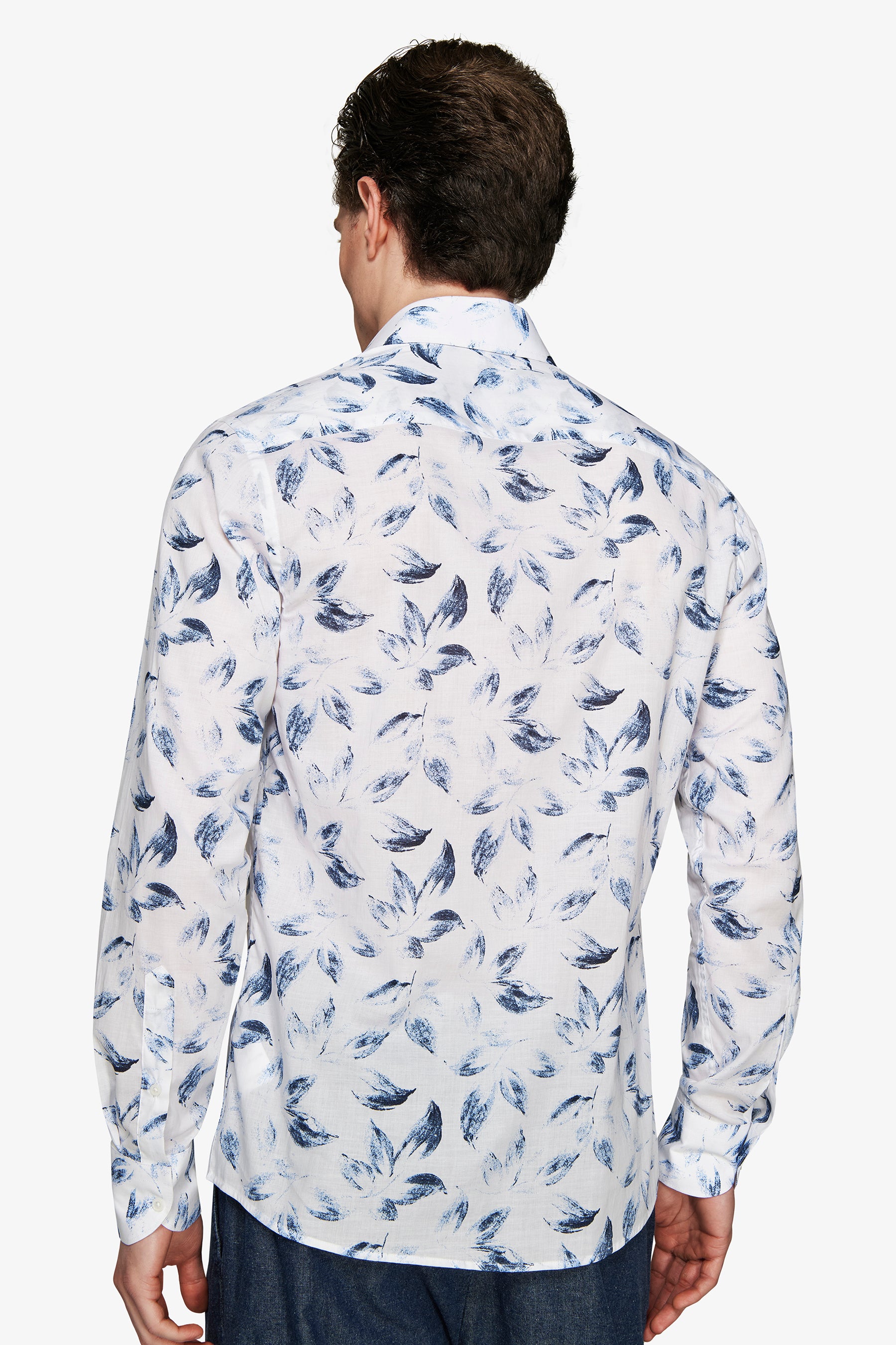 Camicia stampa all over blu-Dan John