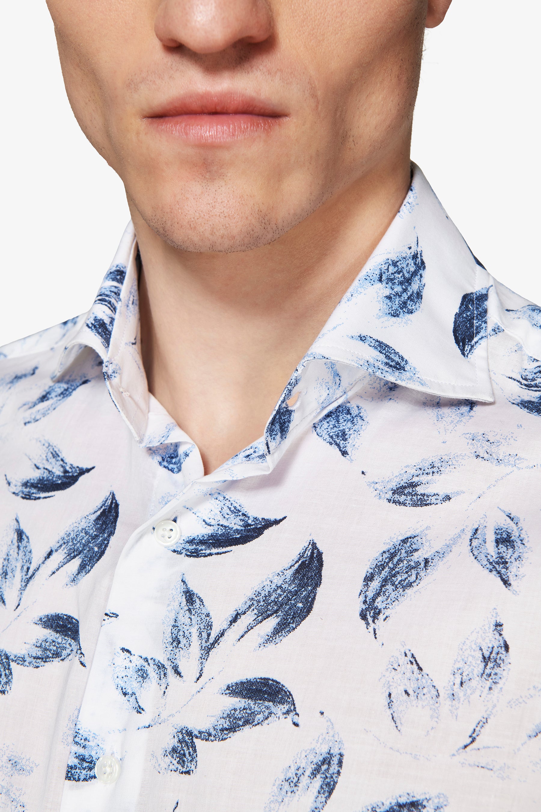 Camicia stampa all over blu