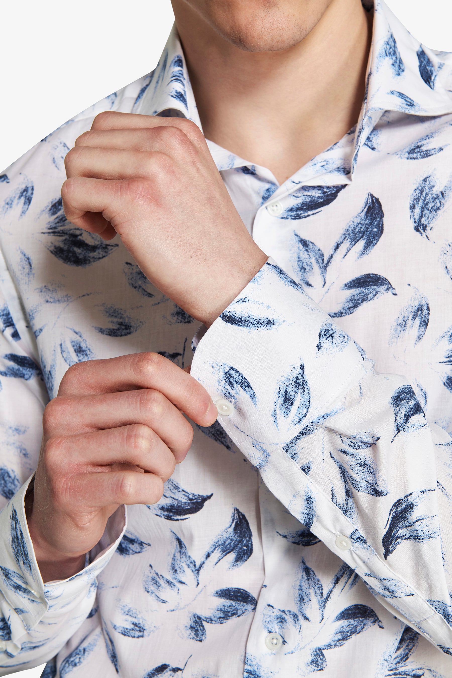 Camicia stampa all over blu-Dan John