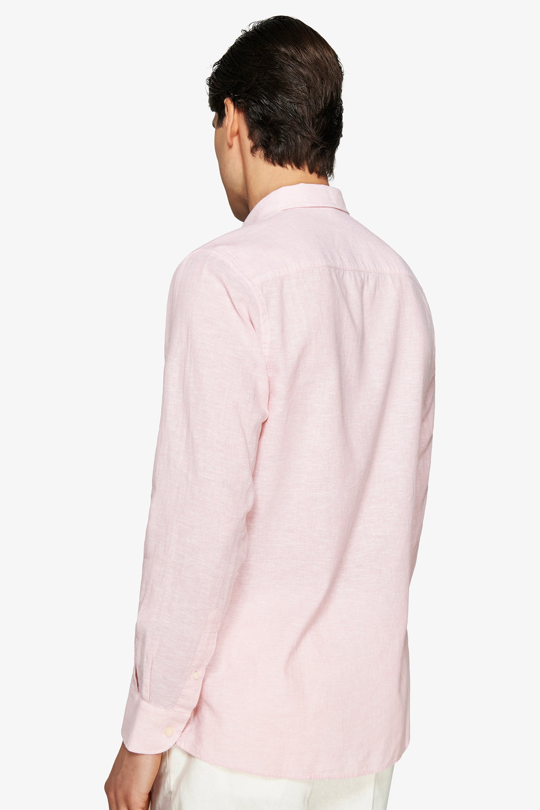 Chemise rose décontractée en polylin