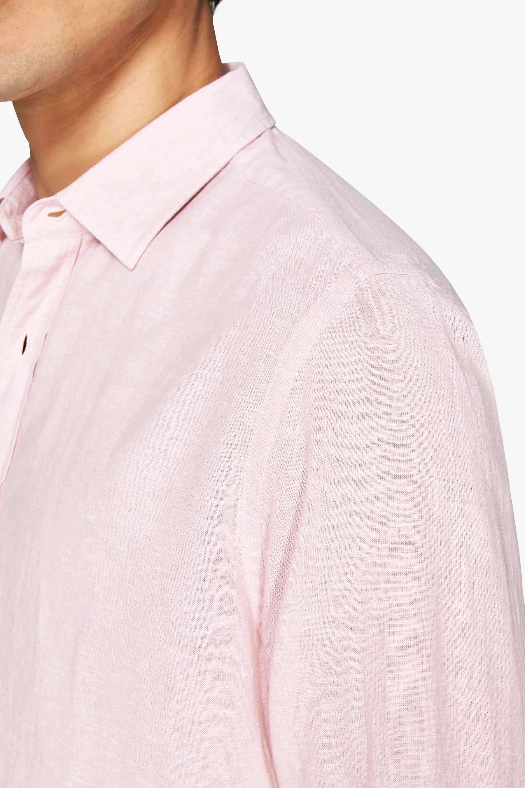 Chemise rose décontractée en polylin