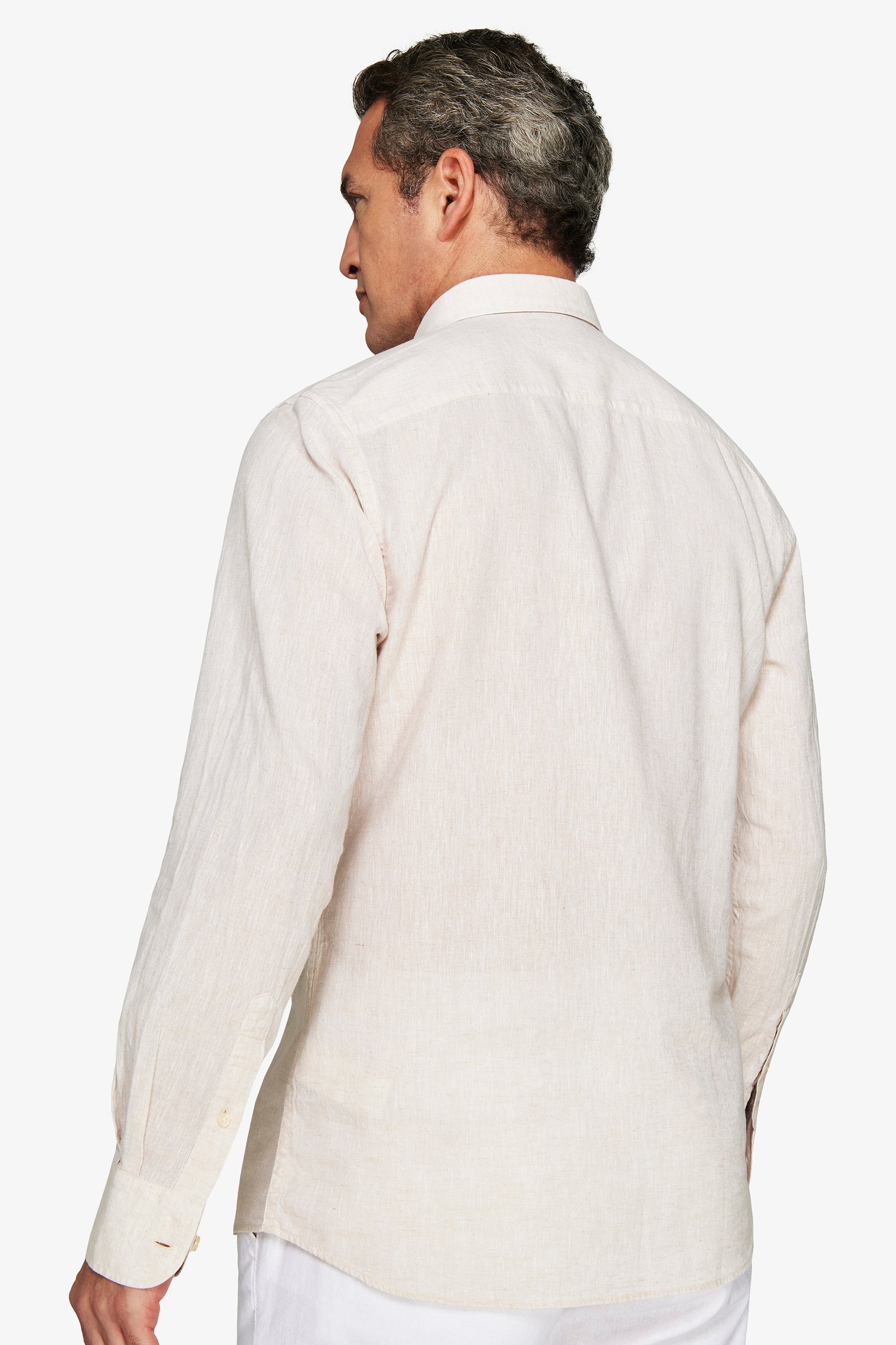 Camicia misto lino relaxed beige-Dan John
