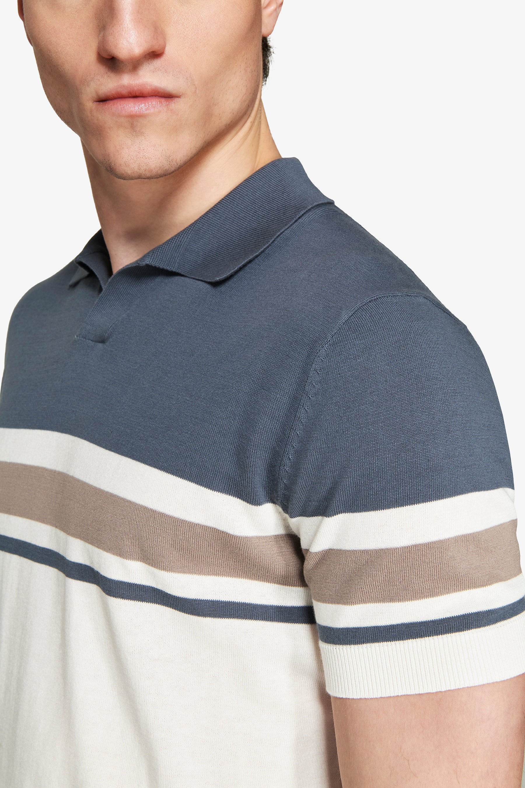Avion striped knit polo