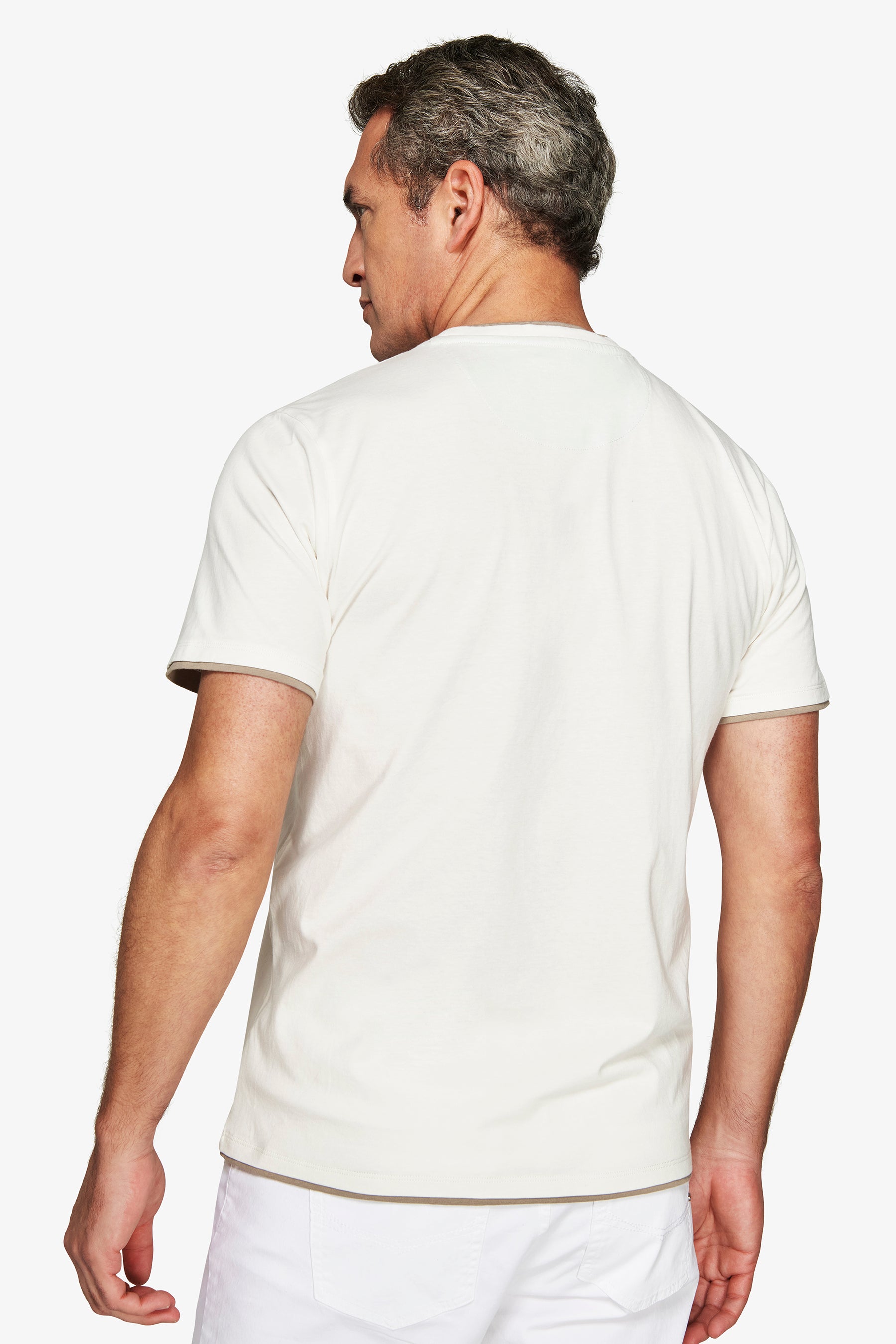 T-shirt in cotone leggero panna DNJ-Dan John