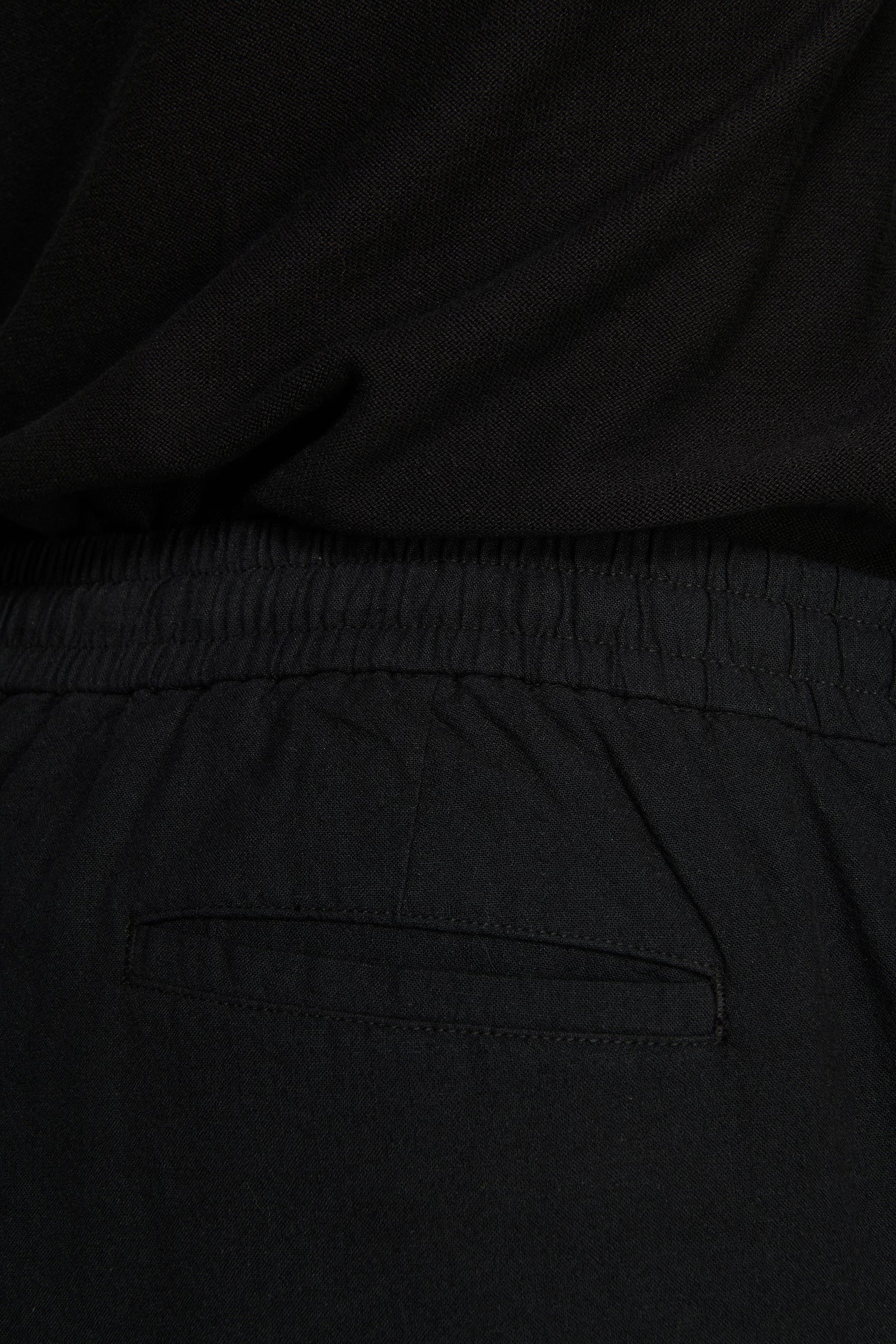 VOLUME Black linen blend trousers