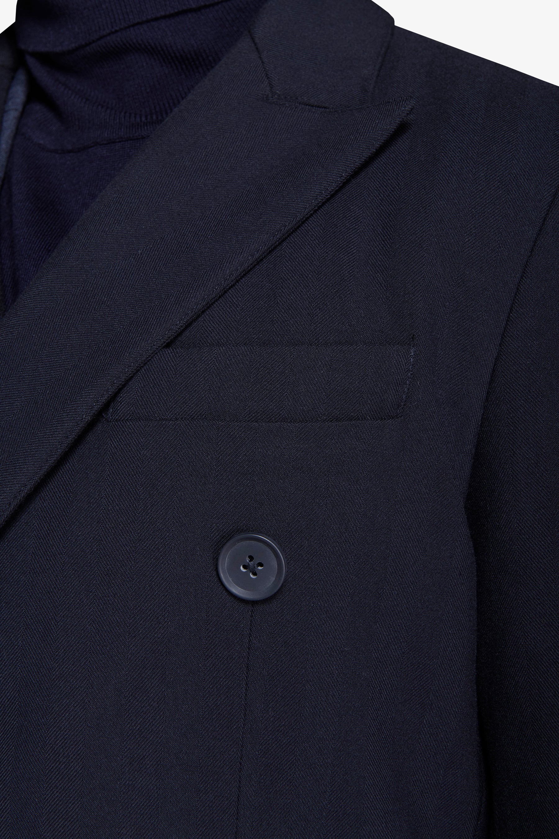 Cappotto doppiopetto Herringbone blu