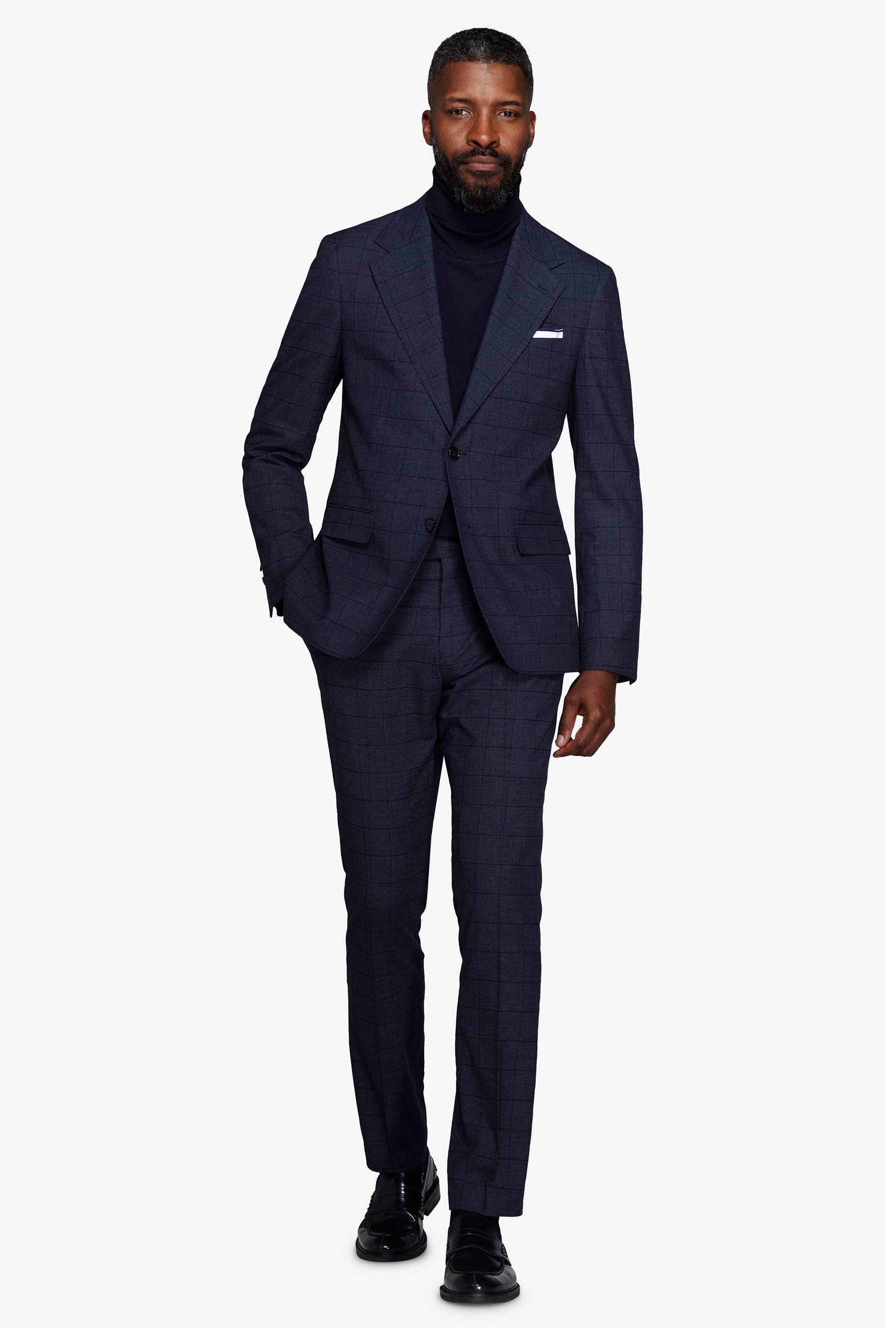 Giacca finestrata blu-Dan John