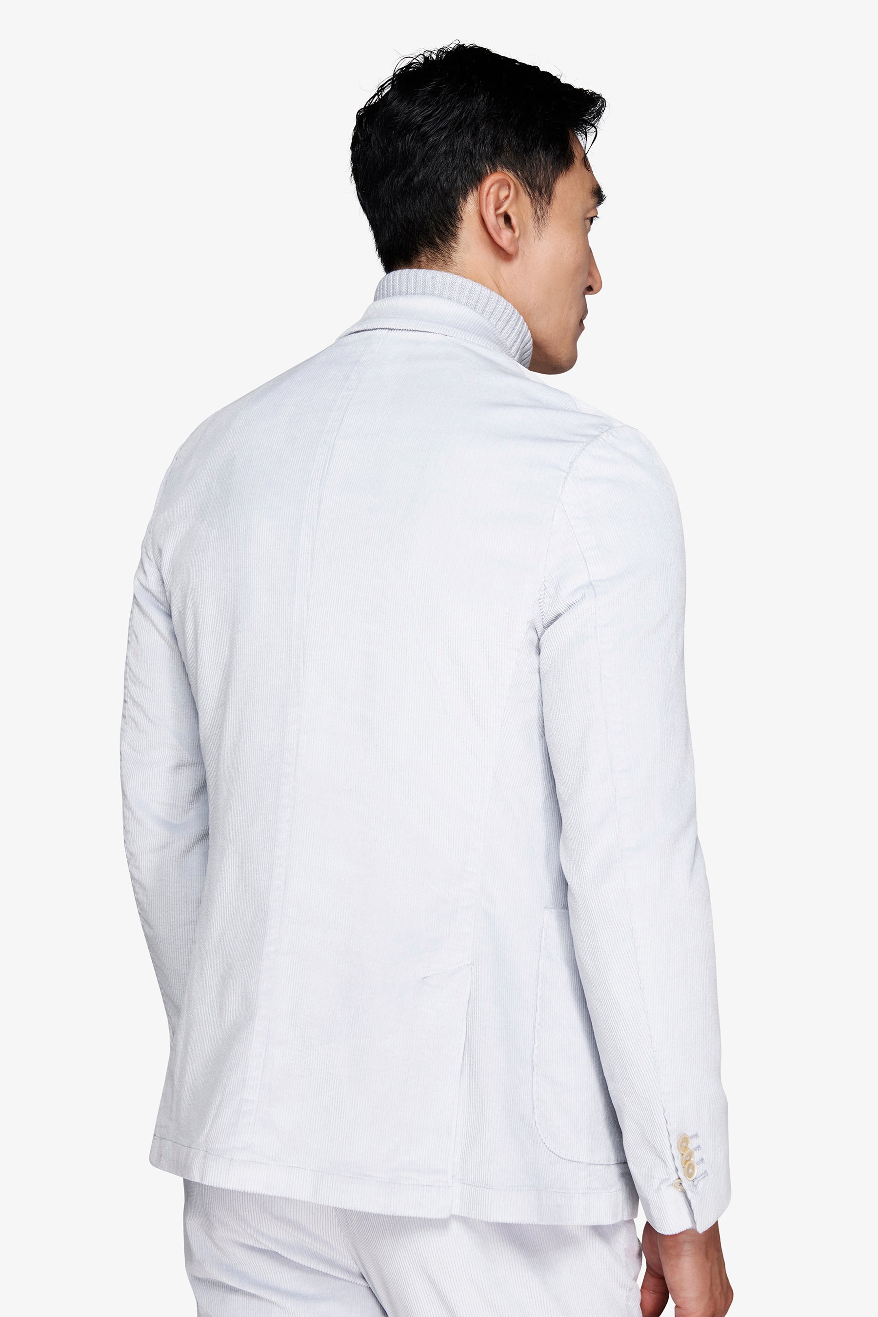 Veste bleu clair en velours côtelé