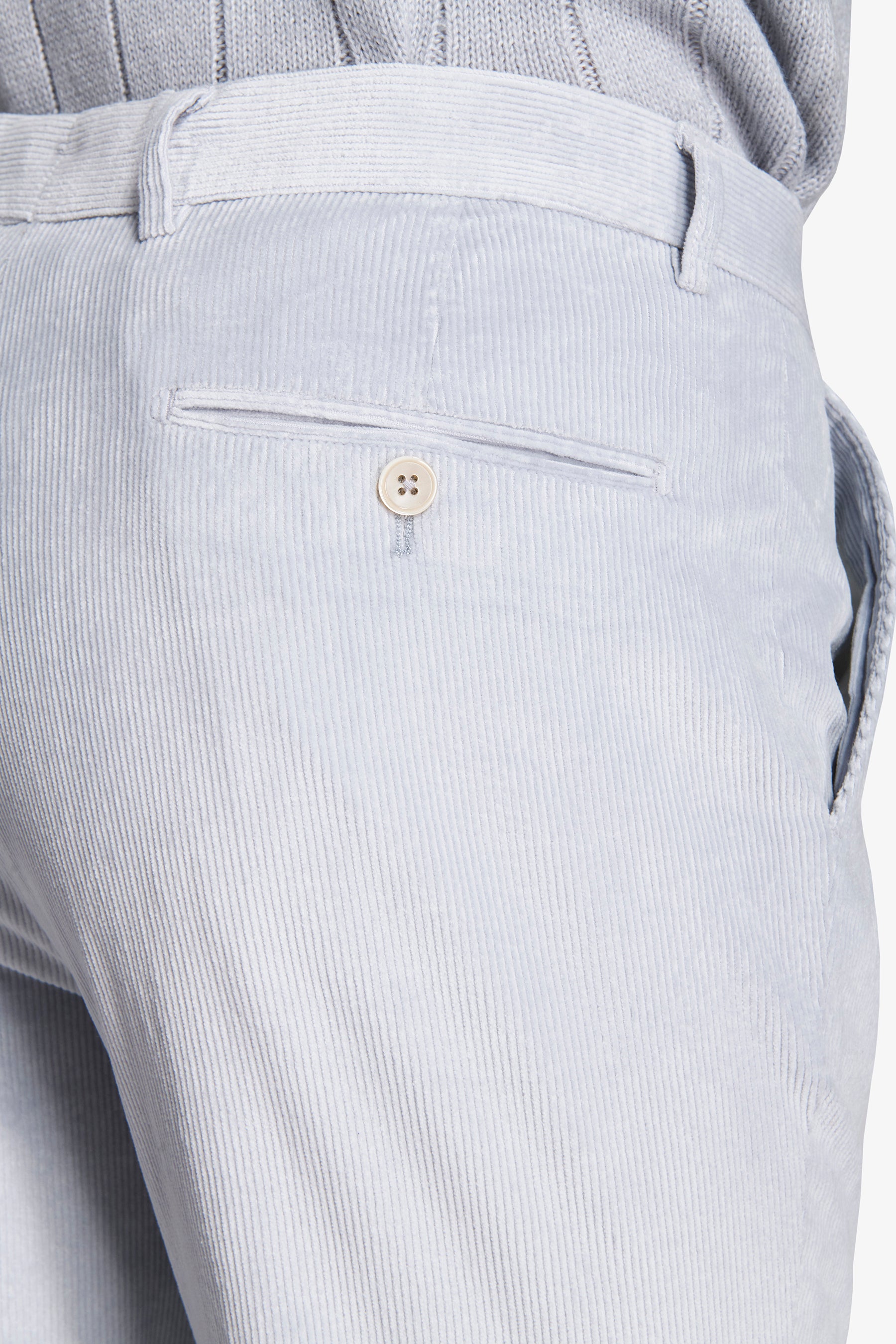 Pantaloni velluto a coste celeste