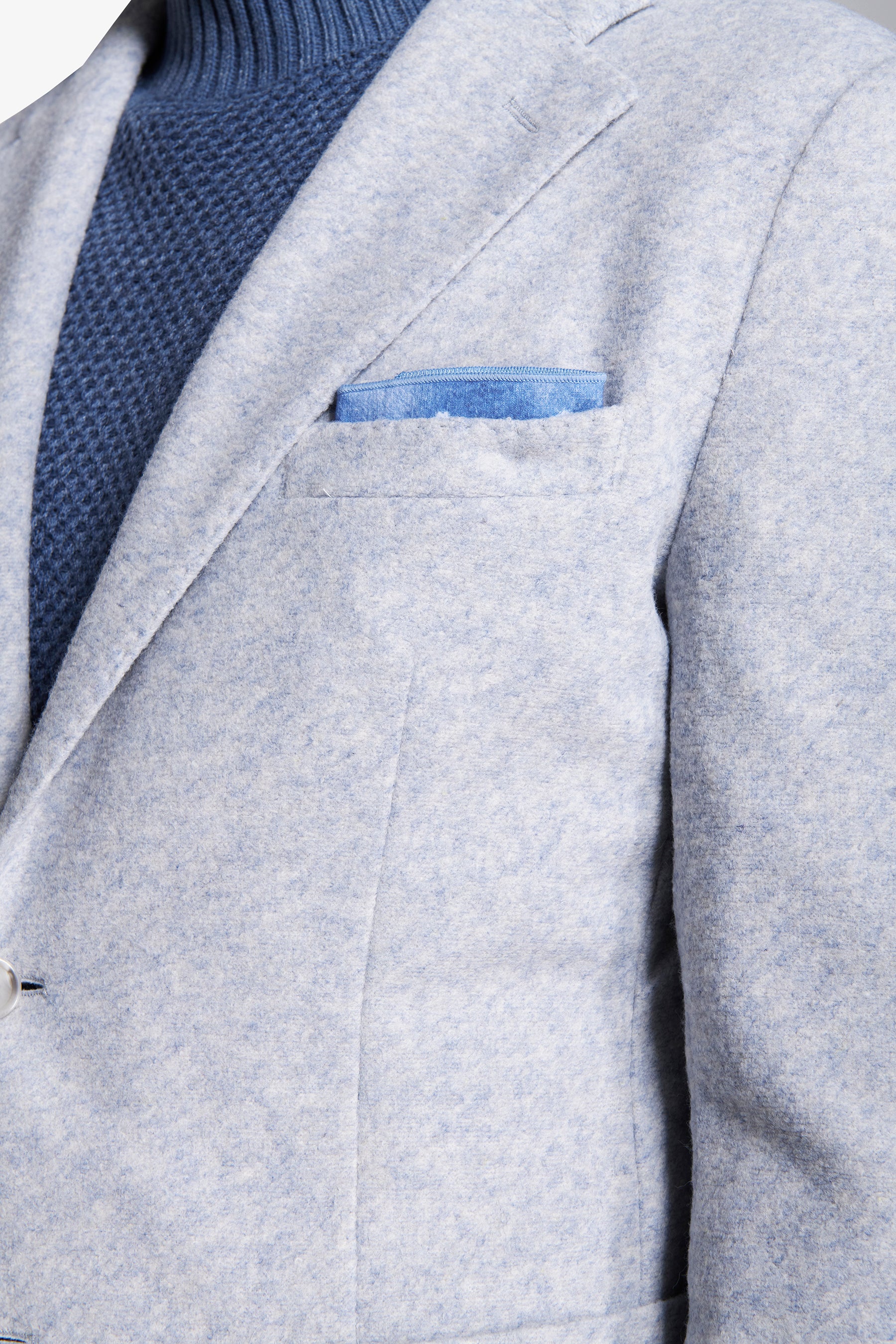 Veste en jersey chiné bleu clair