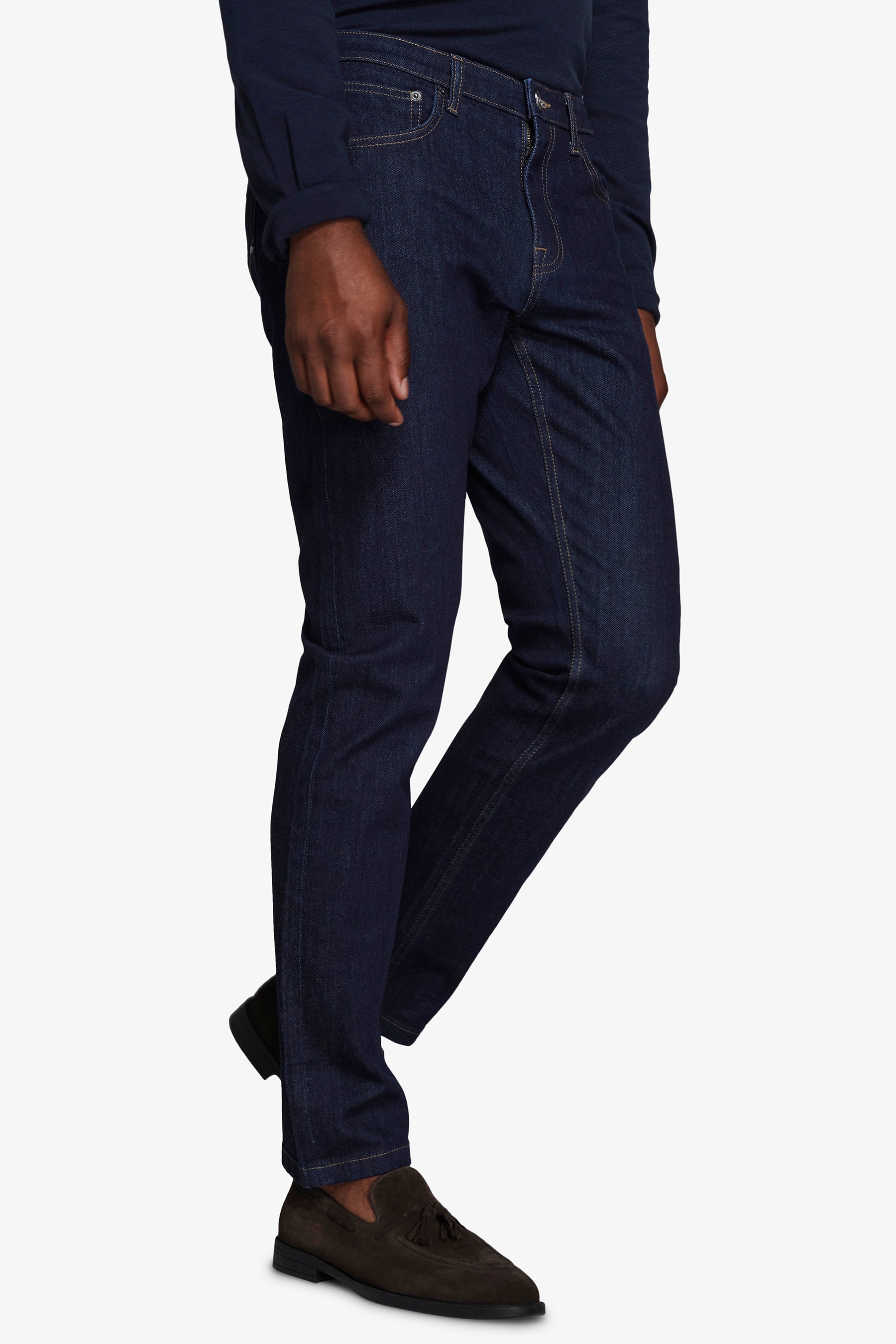 Pantalon denim bleu foncé