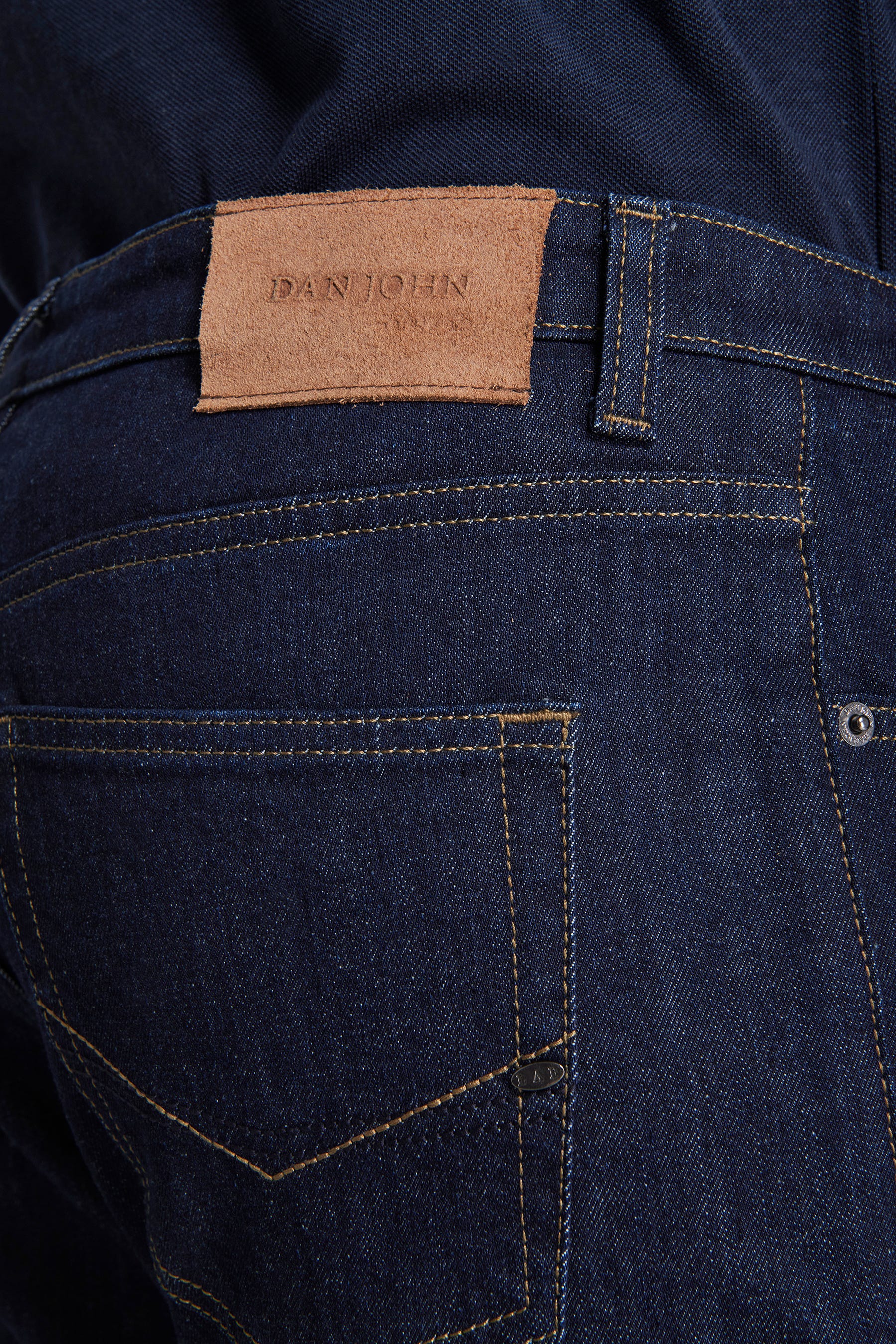 Pantaloni denim blu scuro-Dan John