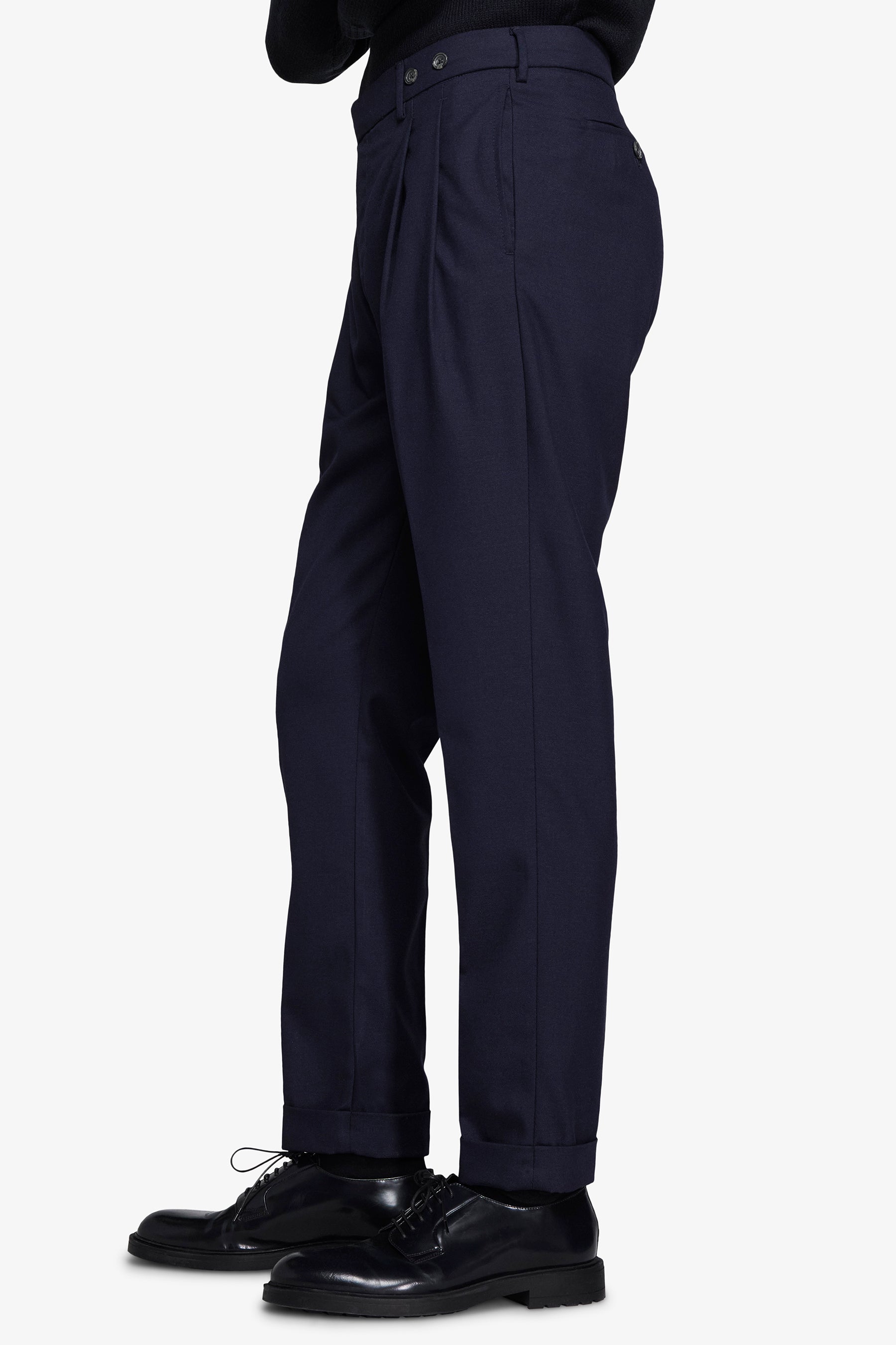 Pantaloni doppia pinces blu