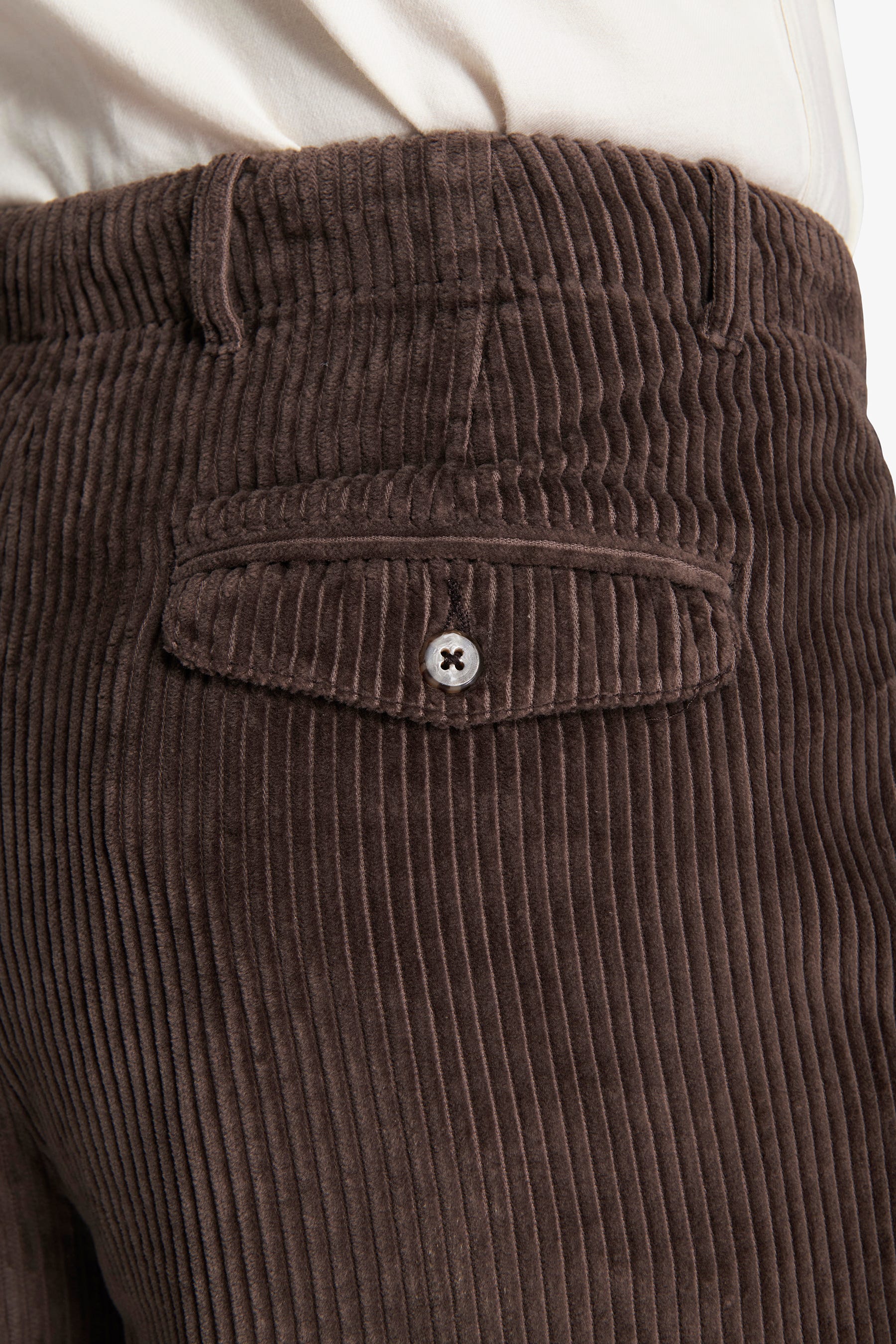 Pantalone in velluto costa larga tortora DNJ-Dan John