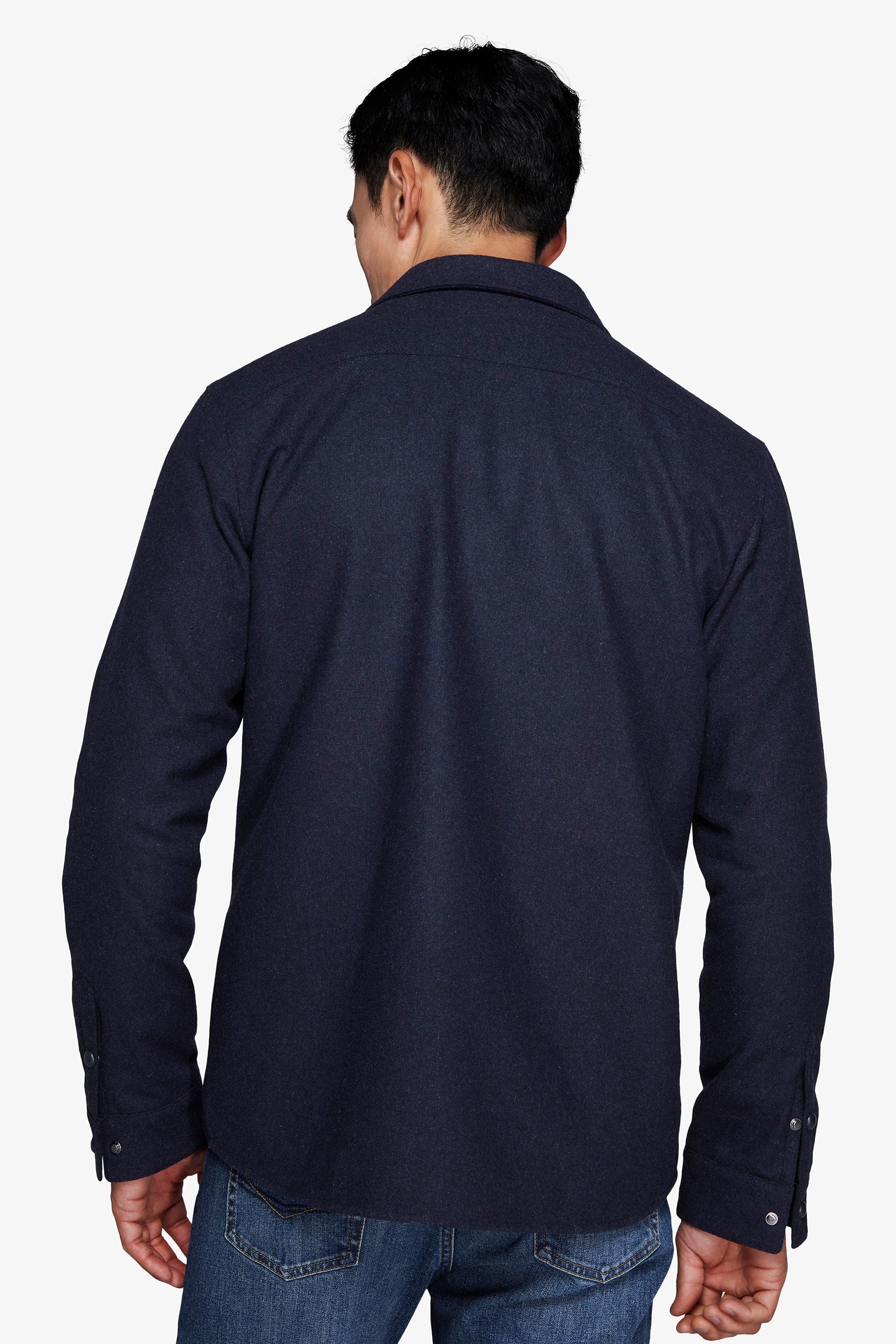 Avion-Overshirt mit Melange-Flanelleffekt