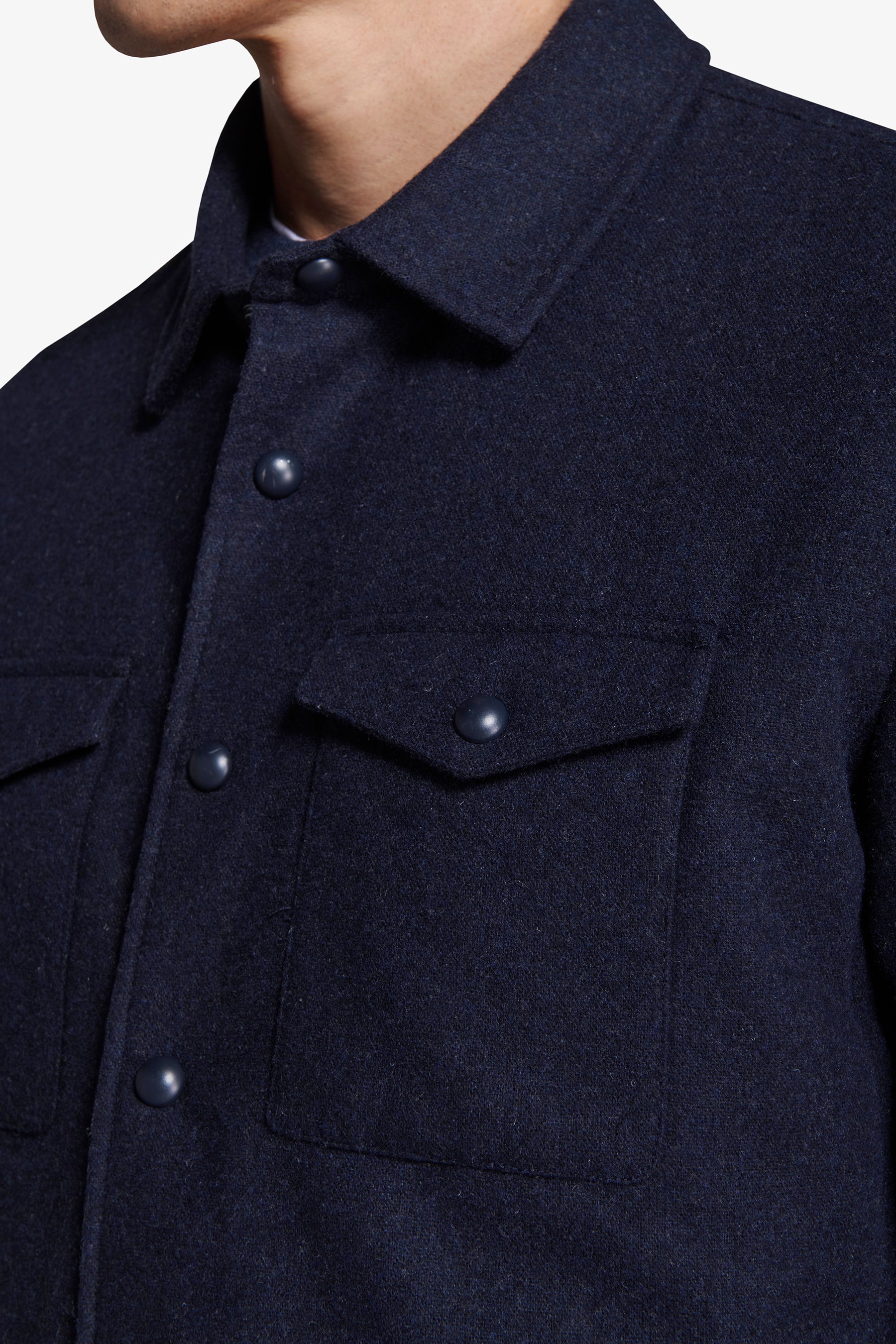 Avion-Overshirt mit Melange-Flanelleffekt